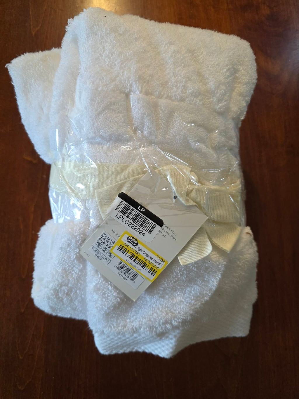 Target Organic Cotton Hand Towels - White (16"x30", Set of 2)