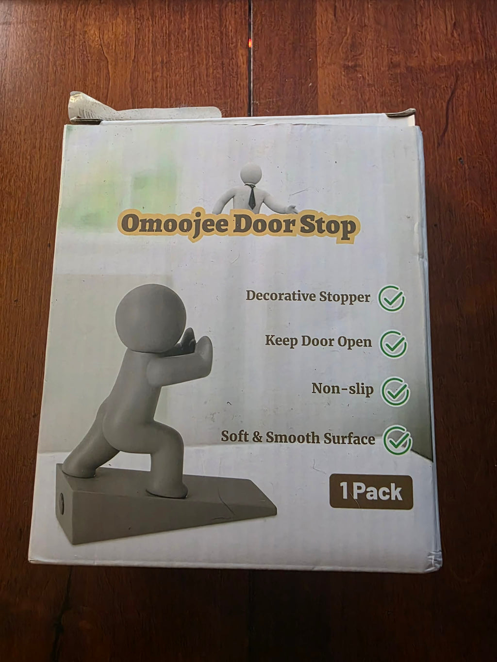 Omoojee Cute Human Figure Door Stopper – Decorative Non-Slip PVC Door Wedge (1 Pack)