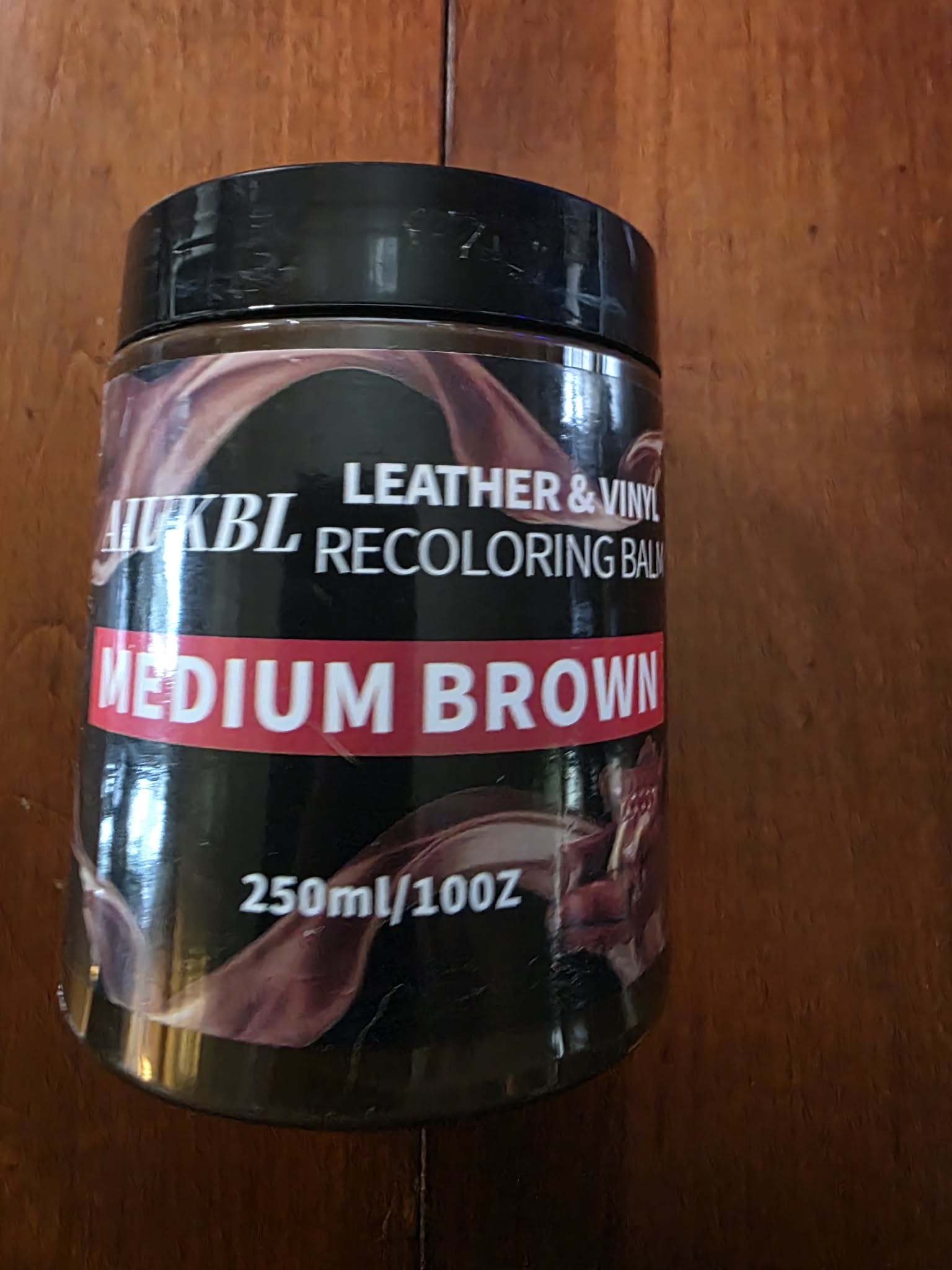 AIUKBL Leather & Vinyl Recoloring Balm (Medium Brown)
