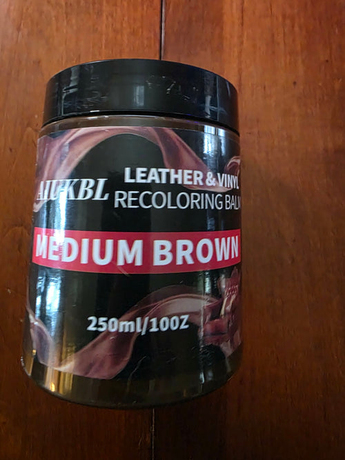 AIUKBL Leather & Vinyl Recoloring Balm (Medium Brown)