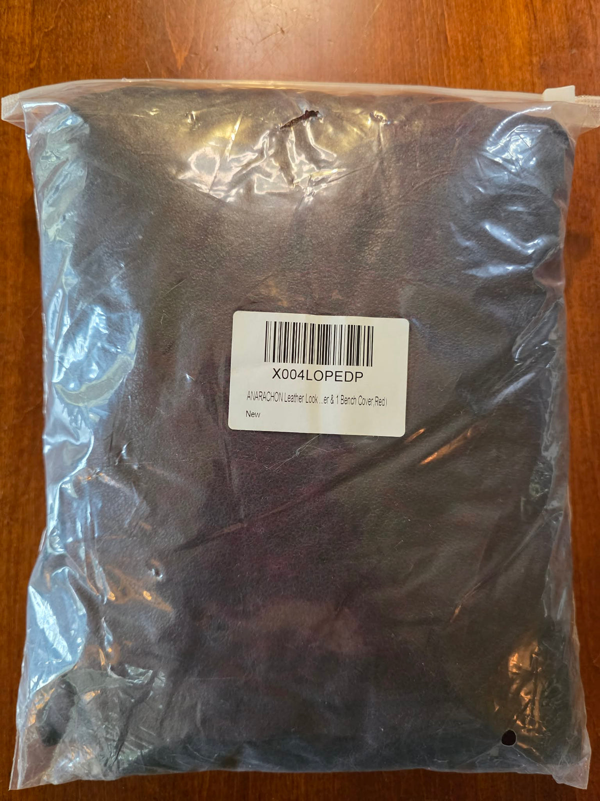 ANARACHON Faux Leather Furniture Cover Set - Dark Brown/Burgundy (Set of 2)