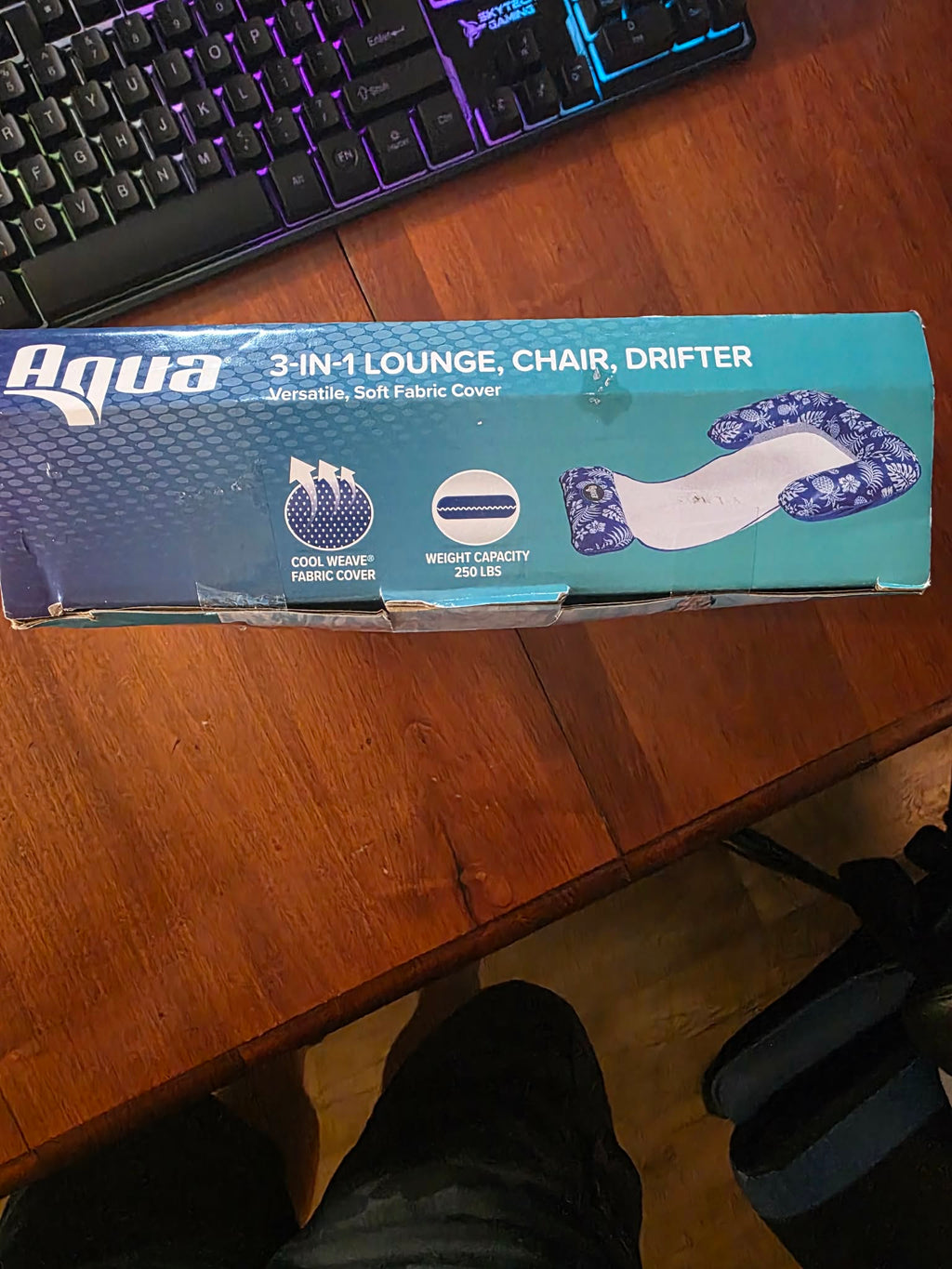Aqua 3-in-1 Lounge, Chair & Drifter (Versatile Soft Fabric Cover)