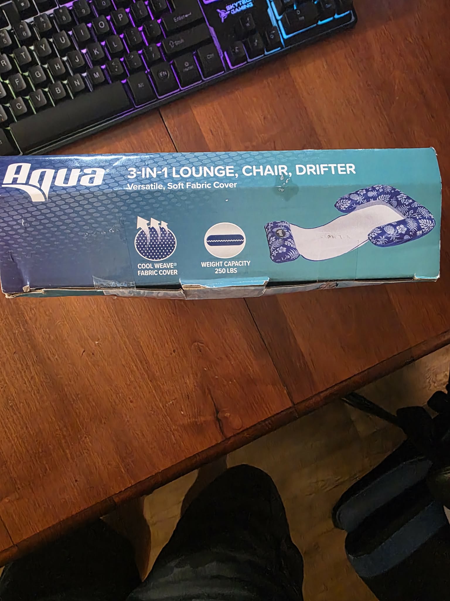 Aqua 3-in-1 Lounge, Chair & Drifter (Versatile Soft Fabric Cover)