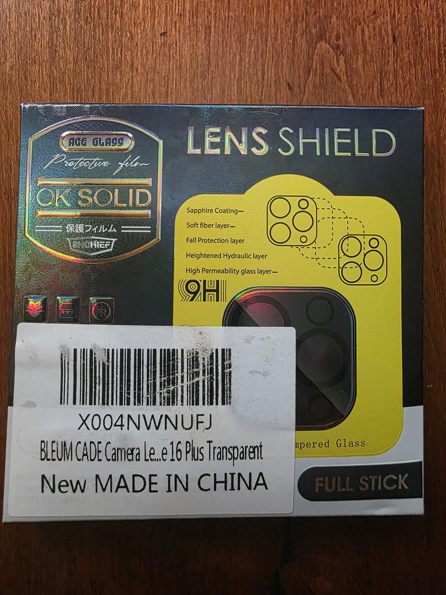 BLEUM CADE Camera Lens Protector for iPhone 16 Plus (Transparent) – 9H Tempered Glass Lens Shield