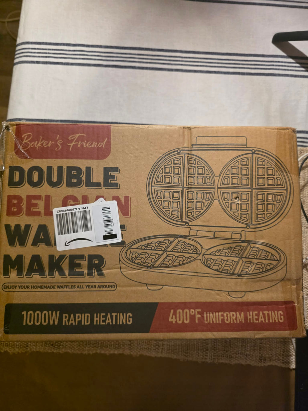 Baker's Friend Double Belgian Waffle Maker