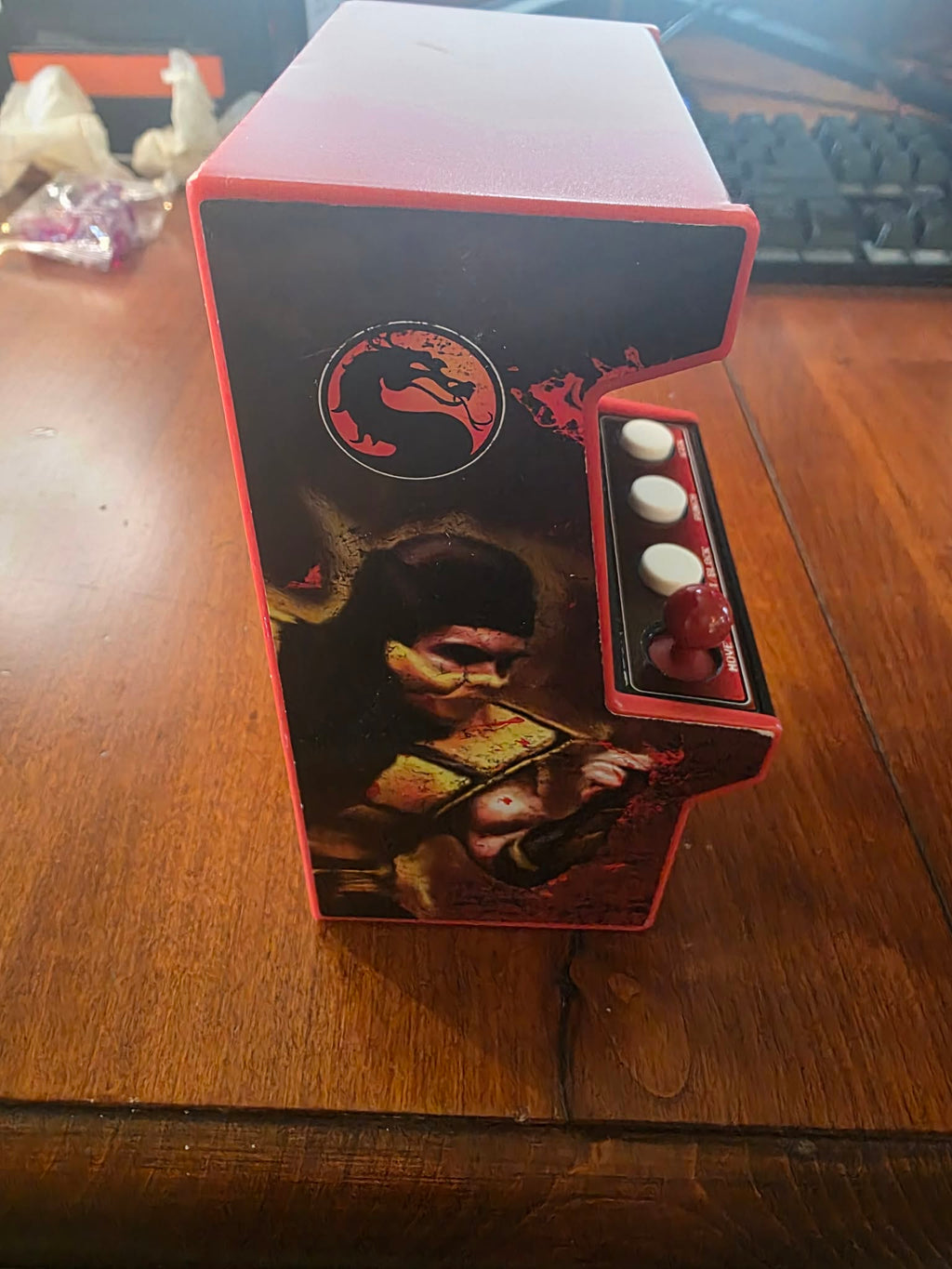Basic Fun Mortal Kombat Mini Arcade Game – Classic Retro Handheld Playable Cabinet
