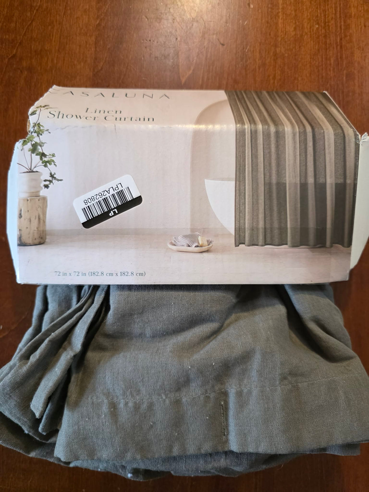 Casaluna Linen Shower Curtain (Sage)