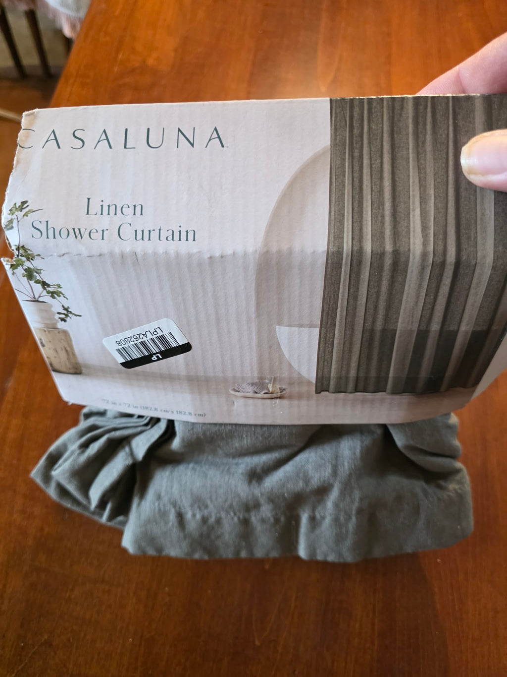 Casaluna Linen Shower Curtain (Sage)