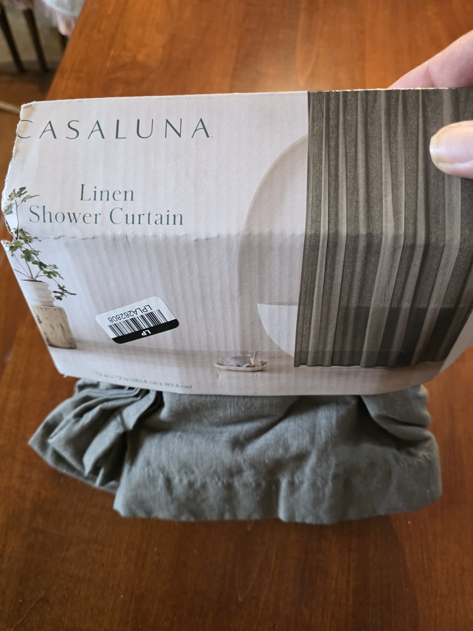Casaluna Linen Shower Curtain (Sage)