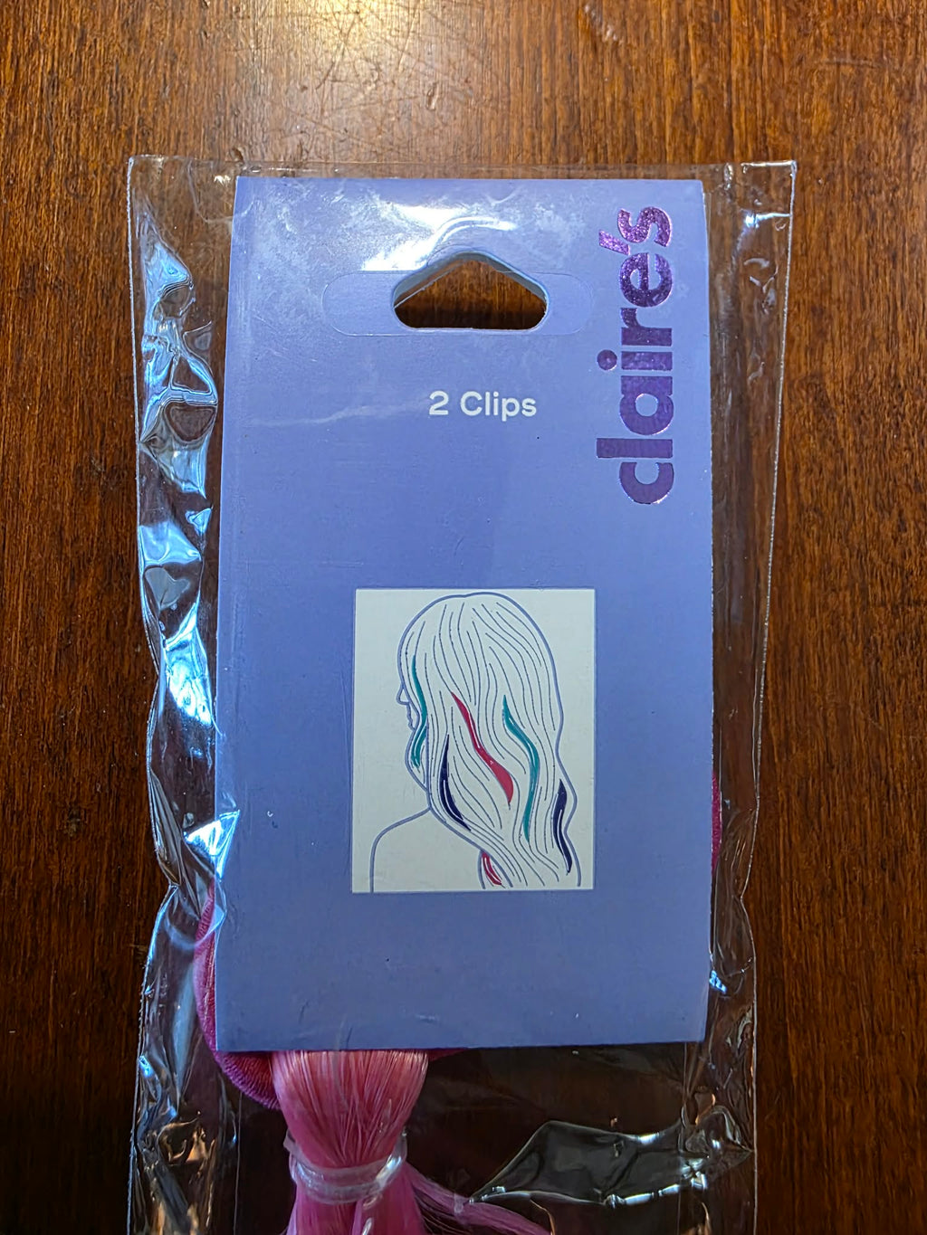 Claire’s Two-Piece Colorful Clip-In Hair Extension Set