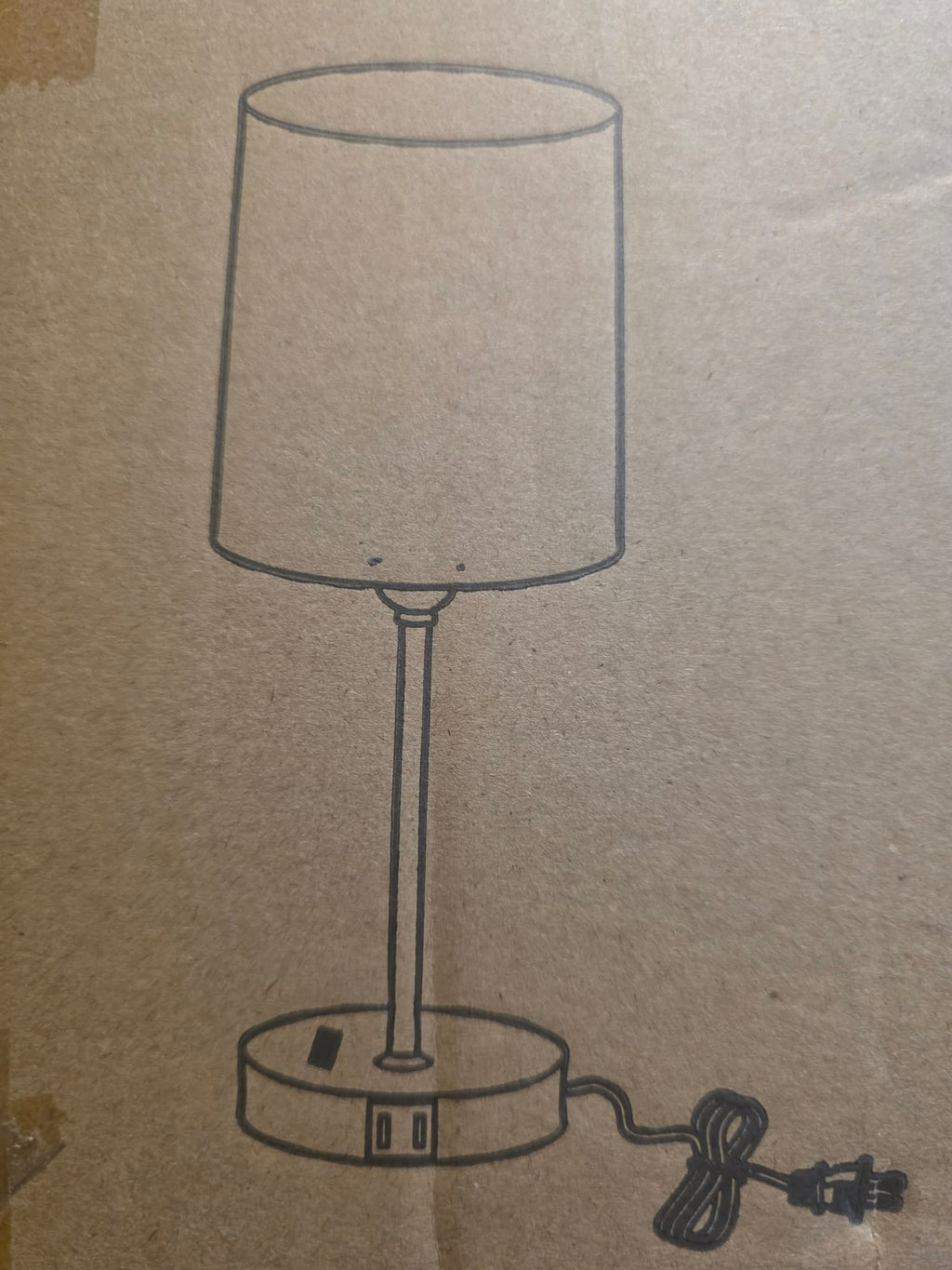 Classic Vintage Table Lamp with Built-In USB Charging Ports