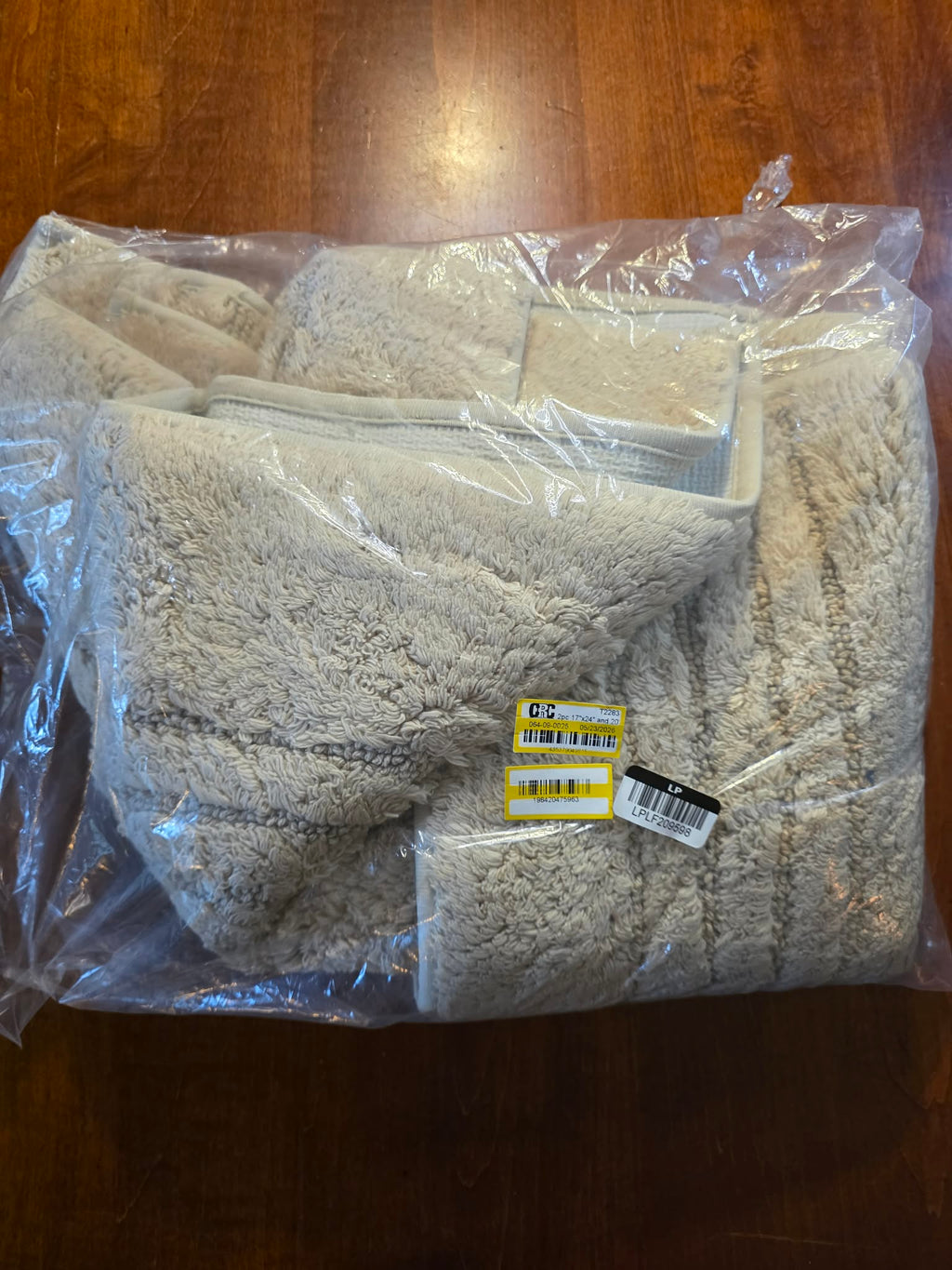 CRC 2-Piece Chunky Loop Plush Bath Mat Set - Linen/Beige (17"x24" + 20"x32")
