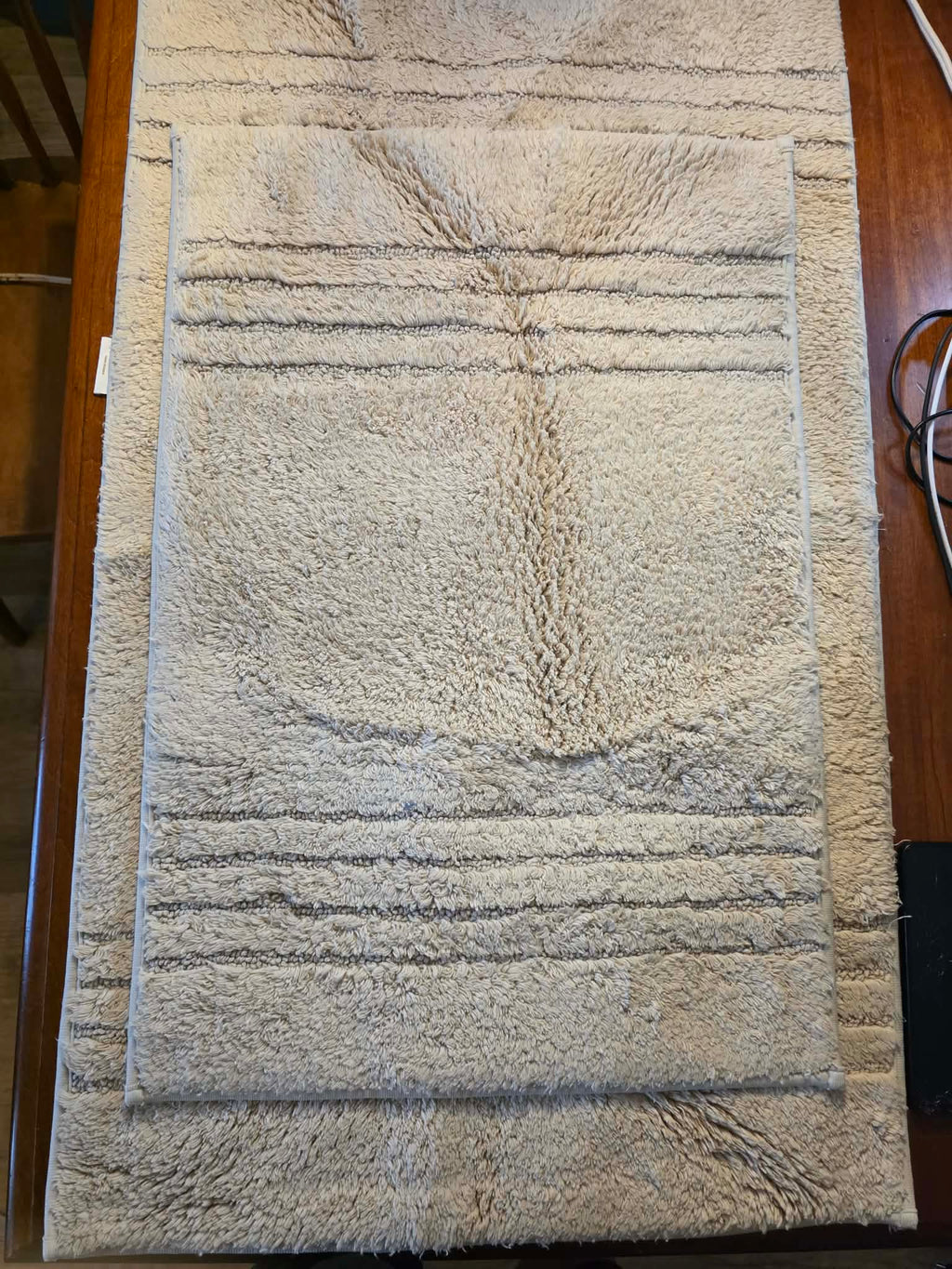 CRC 2-Piece Chunky Loop Plush Bath Mat Set - Linen/Beige (17"x24" + 20"x32")