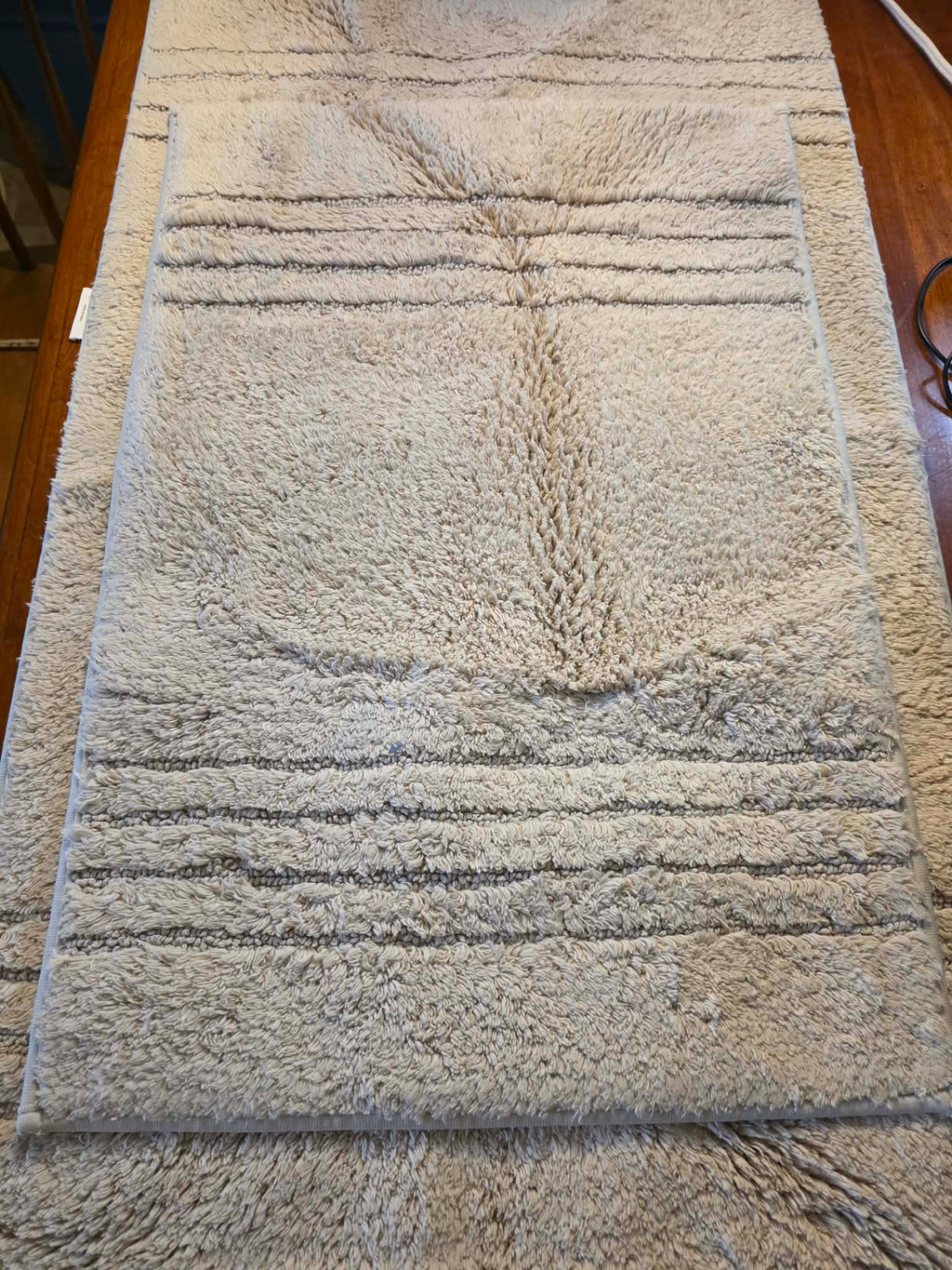 CRC 2-Piece Chunky Loop Plush Bath Mat Set - Linen/Beige (17"x24" + 20"x32")