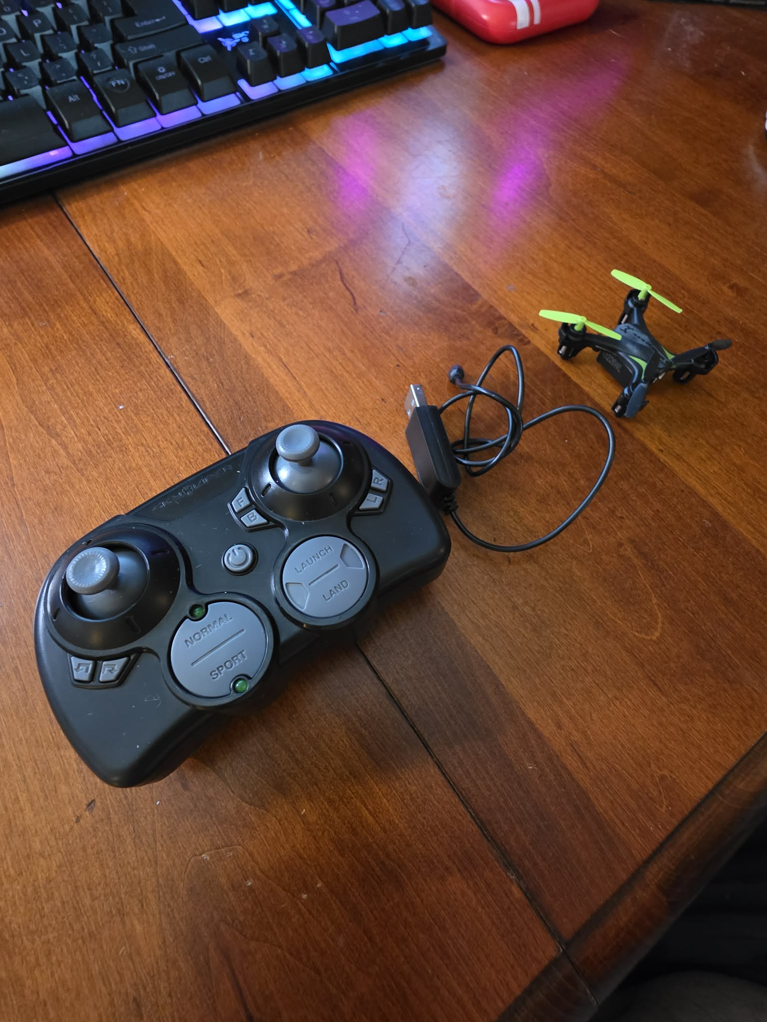 Drone Bundle: RC Helicopter-Style Drone + Remote Controller (2-Piece Set)