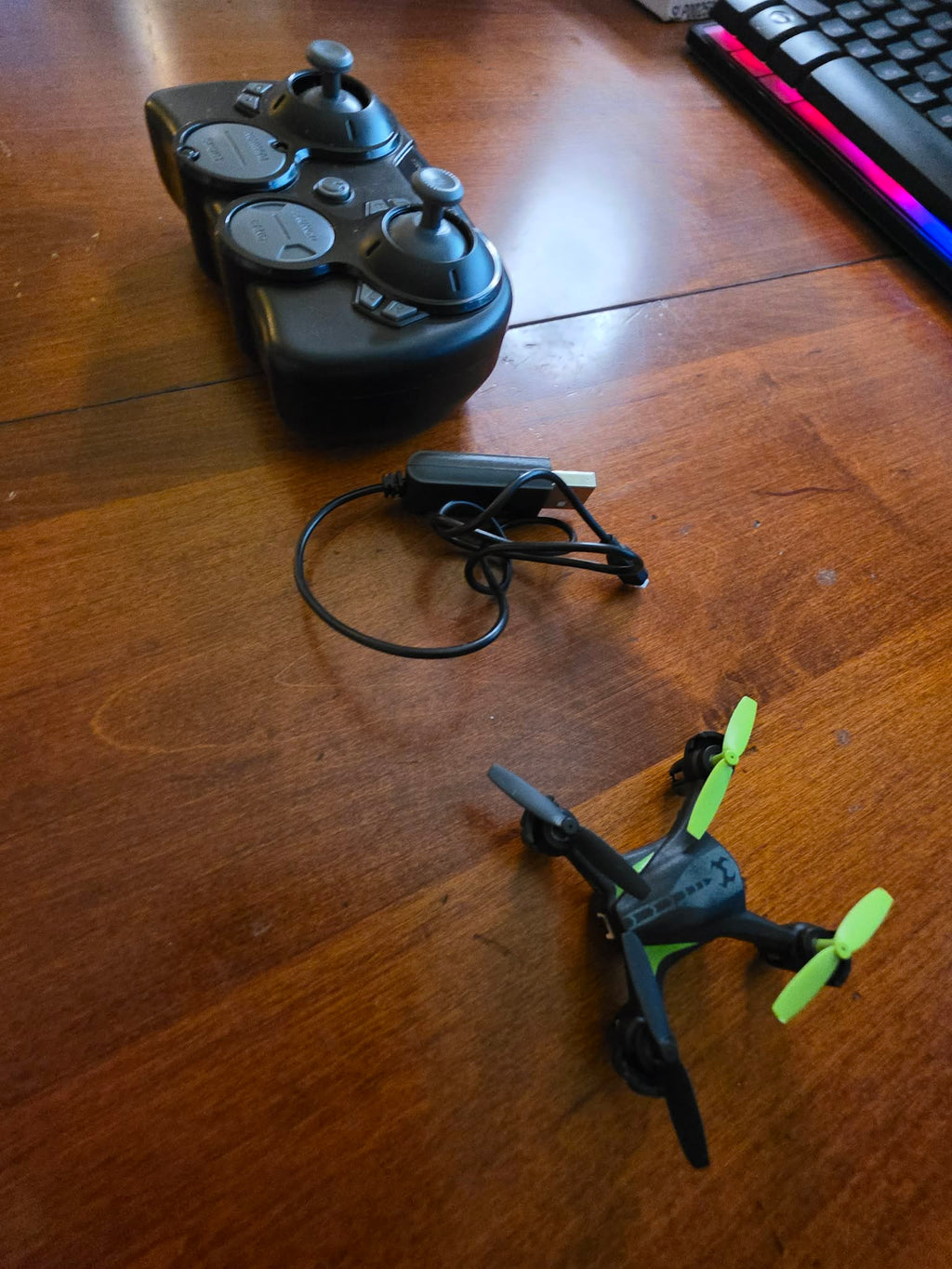 Drone Bundle: RC Helicopter-Style Drone + Remote Controller (2-Piece Set)
