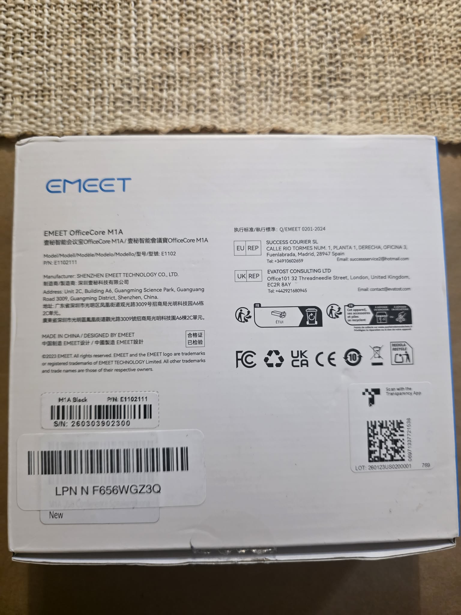 EMEET OfficeCore M1A USB Conference Speakerphone (Zoom Certified)