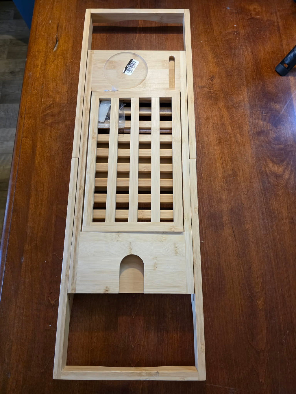 Expandable Wooden Bathtub Caddy Tray