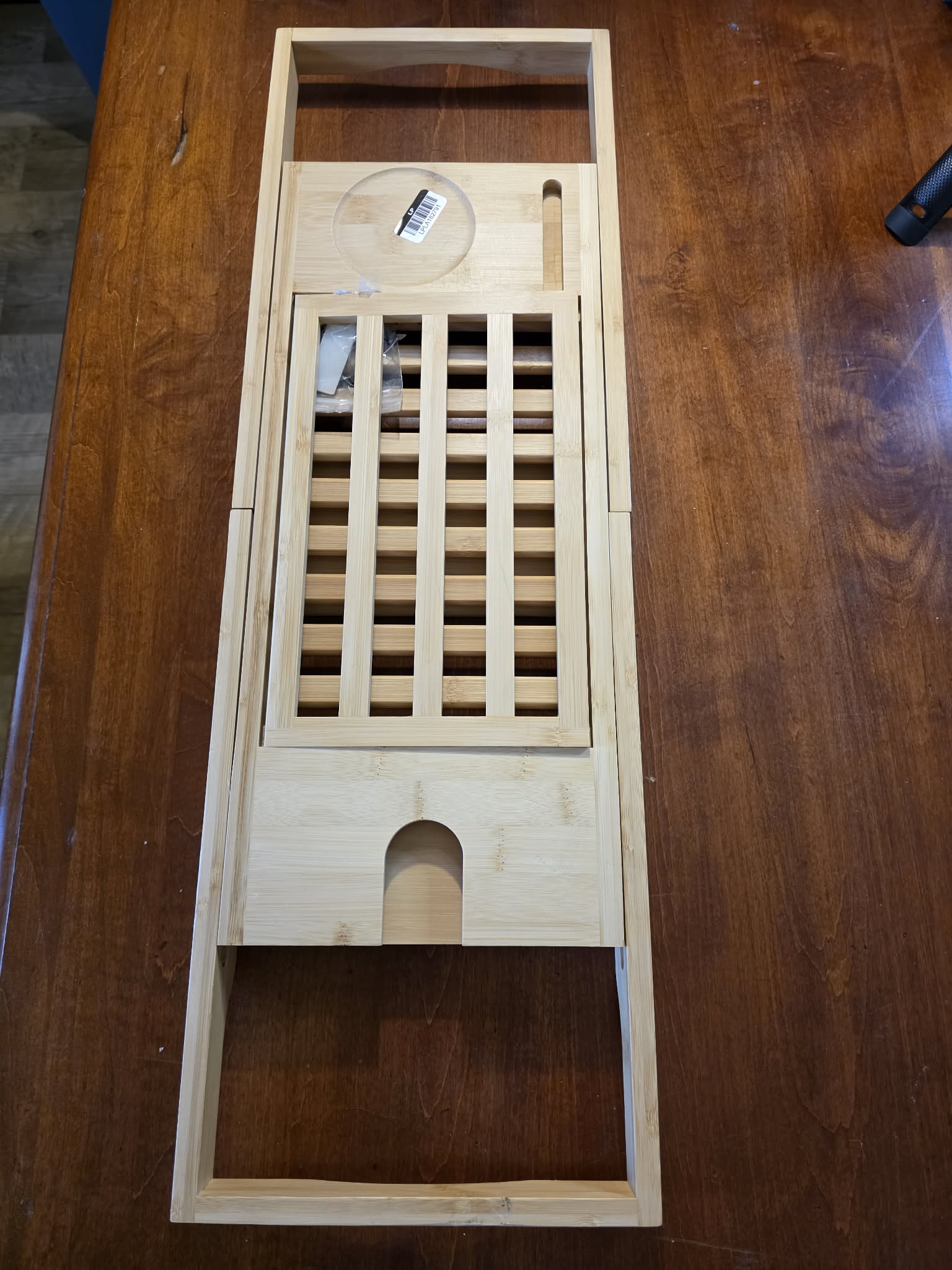 Expandable Wooden Bathtub Caddy Tray