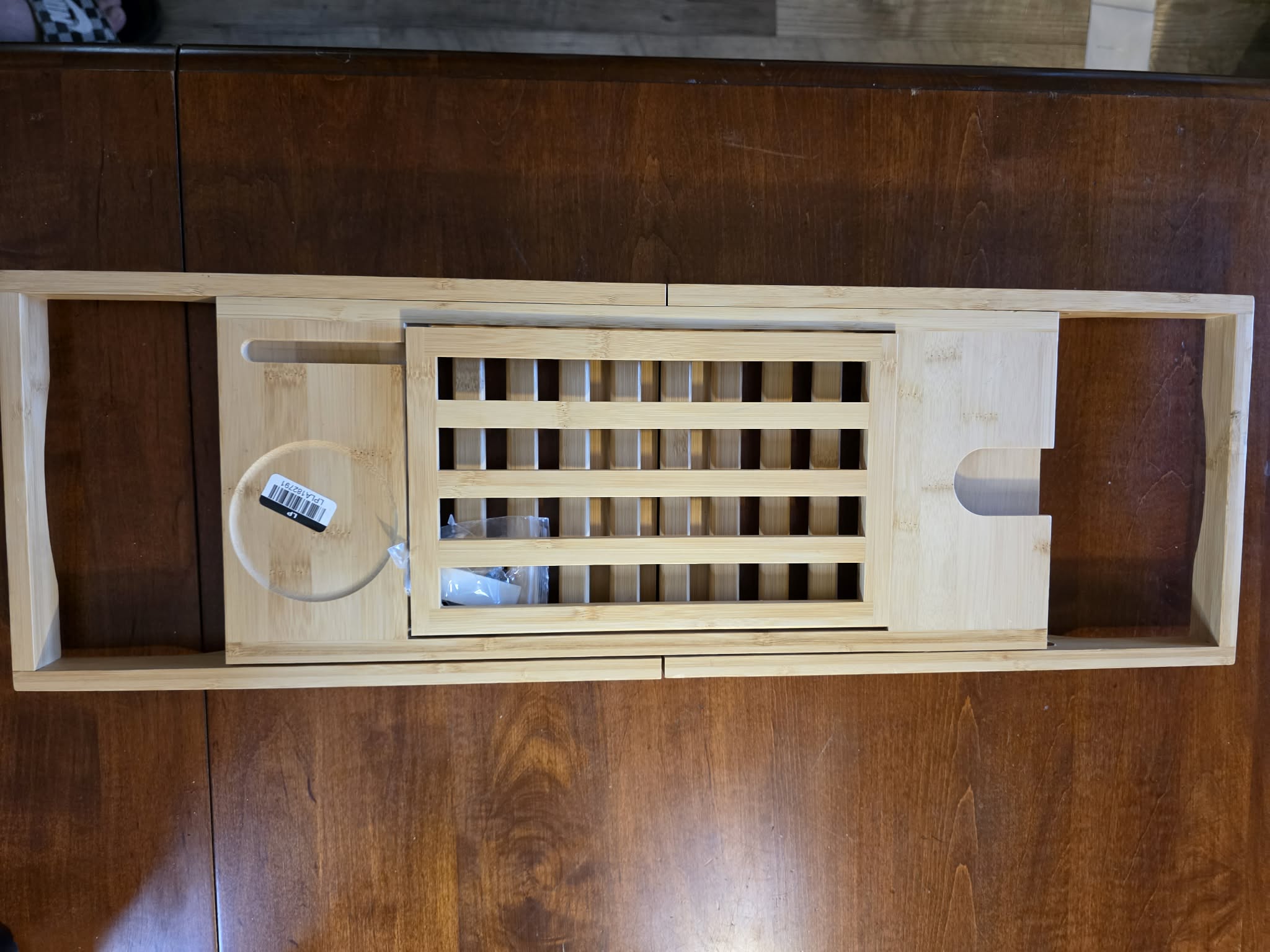 Expandable Wooden Bathtub Caddy Tray