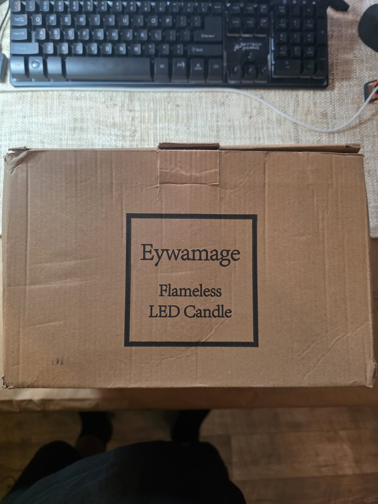 Eywamage Flameless LED Candles (Set of 3, Mirrored Finish)