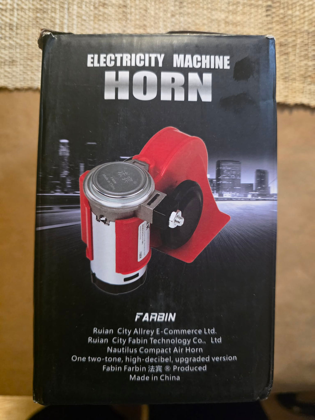 FARBIN 12V Nautilus Compact Snail Air Horn (125dB)