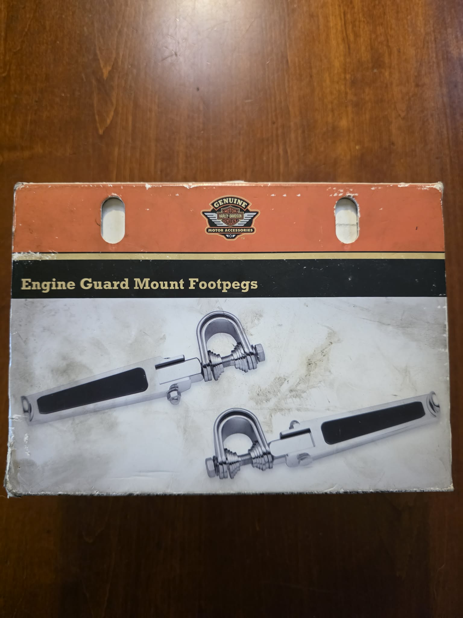 Genuine Harley-Davidson Engine Guard Mount Footpegs - Chrome, Multi-Fit (Part #49144-86, Pair)