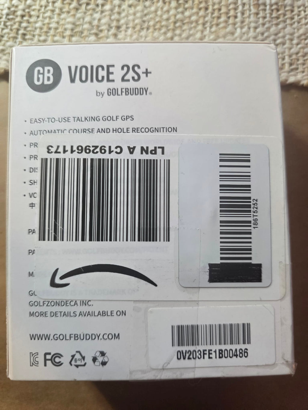 GolfBuddy GB Voice 2S+ Talking Golf GPS Rangefinder - Blue