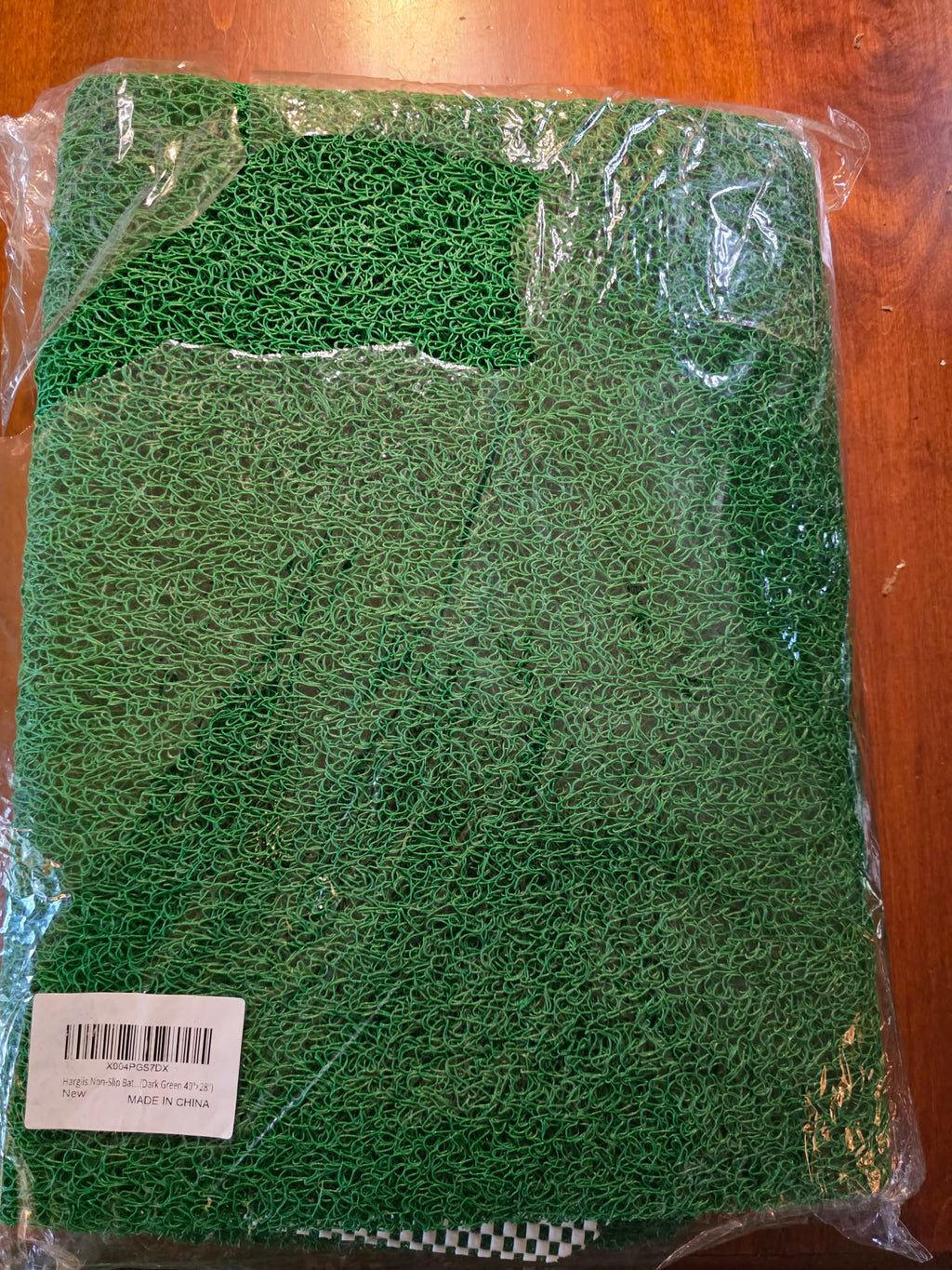 Dark Green PVC Coil Loop Non-Slip Mat - 47"x28" Indoor/Outdoor Entryway, Garage & Patio Mat