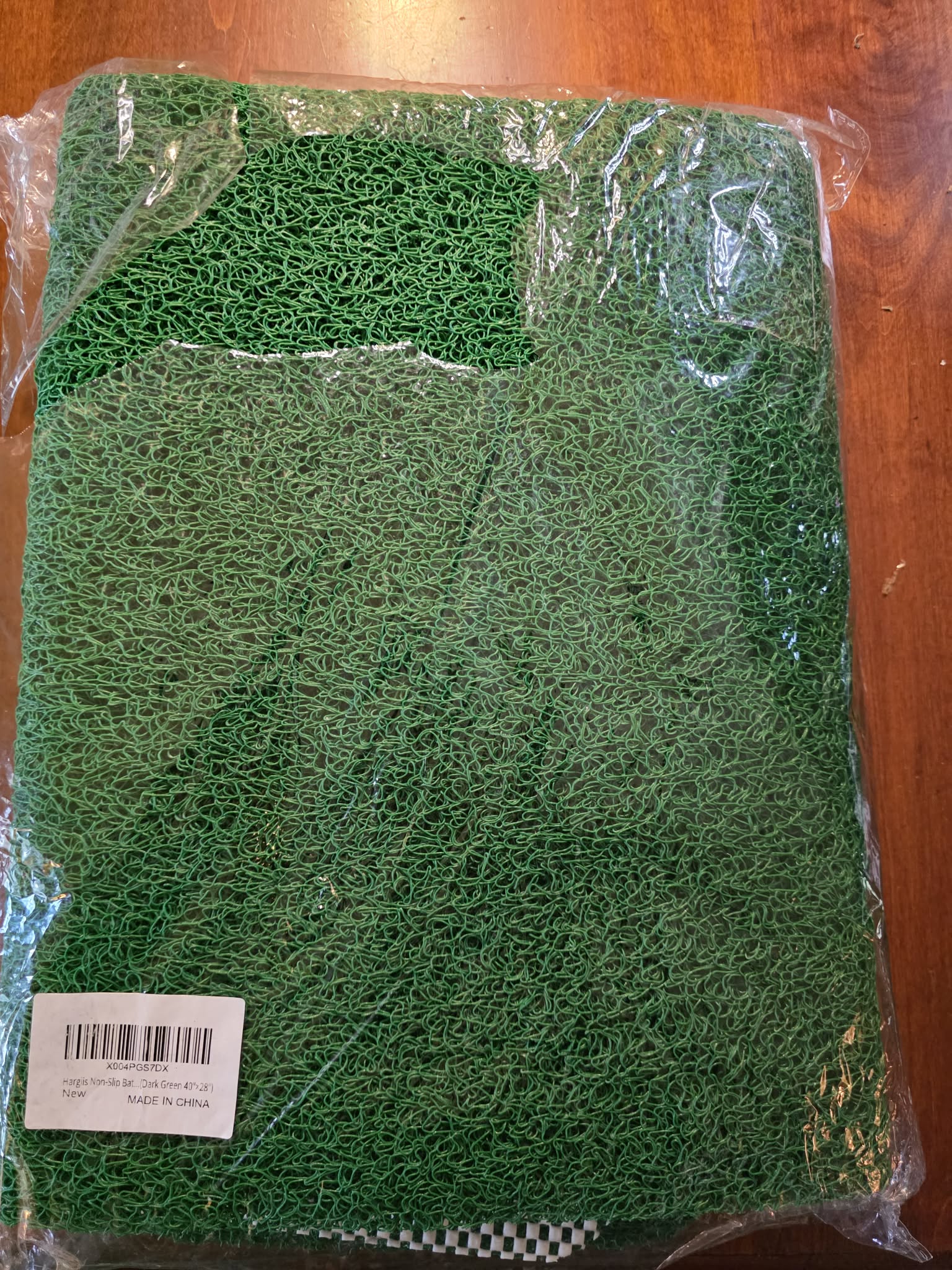 Dark Green PVC Coil Loop Non-Slip Mat - 47"x28" Indoor/Outdoor Entryway, Garage & Patio Mat