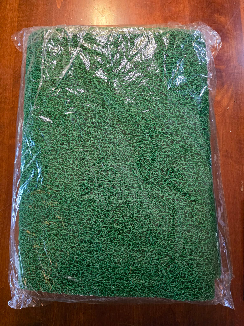 Dark Green PVC Coil Loop Non-Slip Mat - 47"x28" Indoor/Outdoor Entryway, Garage & Patio Mat
