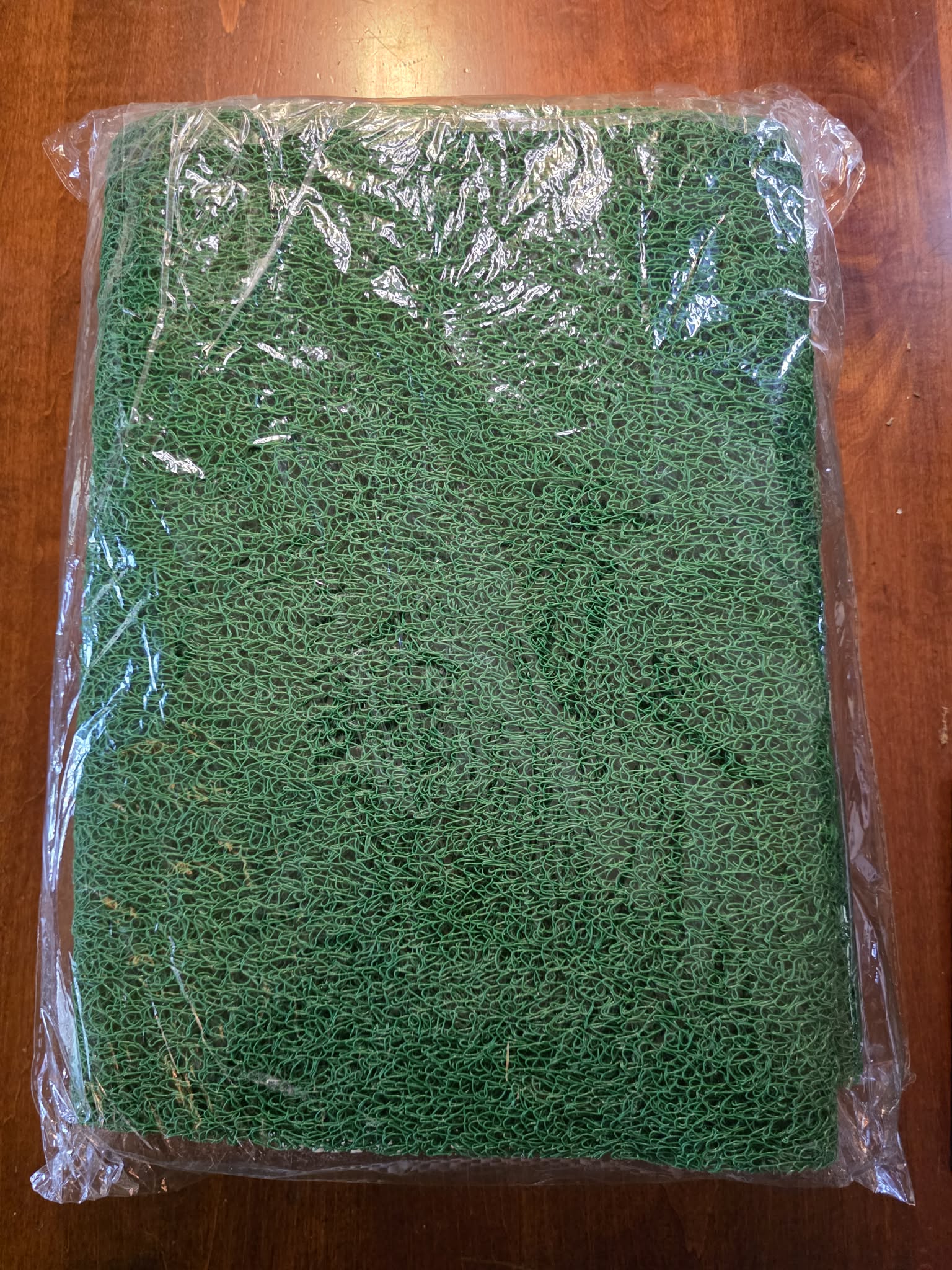 Dark Green PVC Coil Loop Non-Slip Mat - 47"x28" Indoor/Outdoor Entryway, Garage & Patio Mat