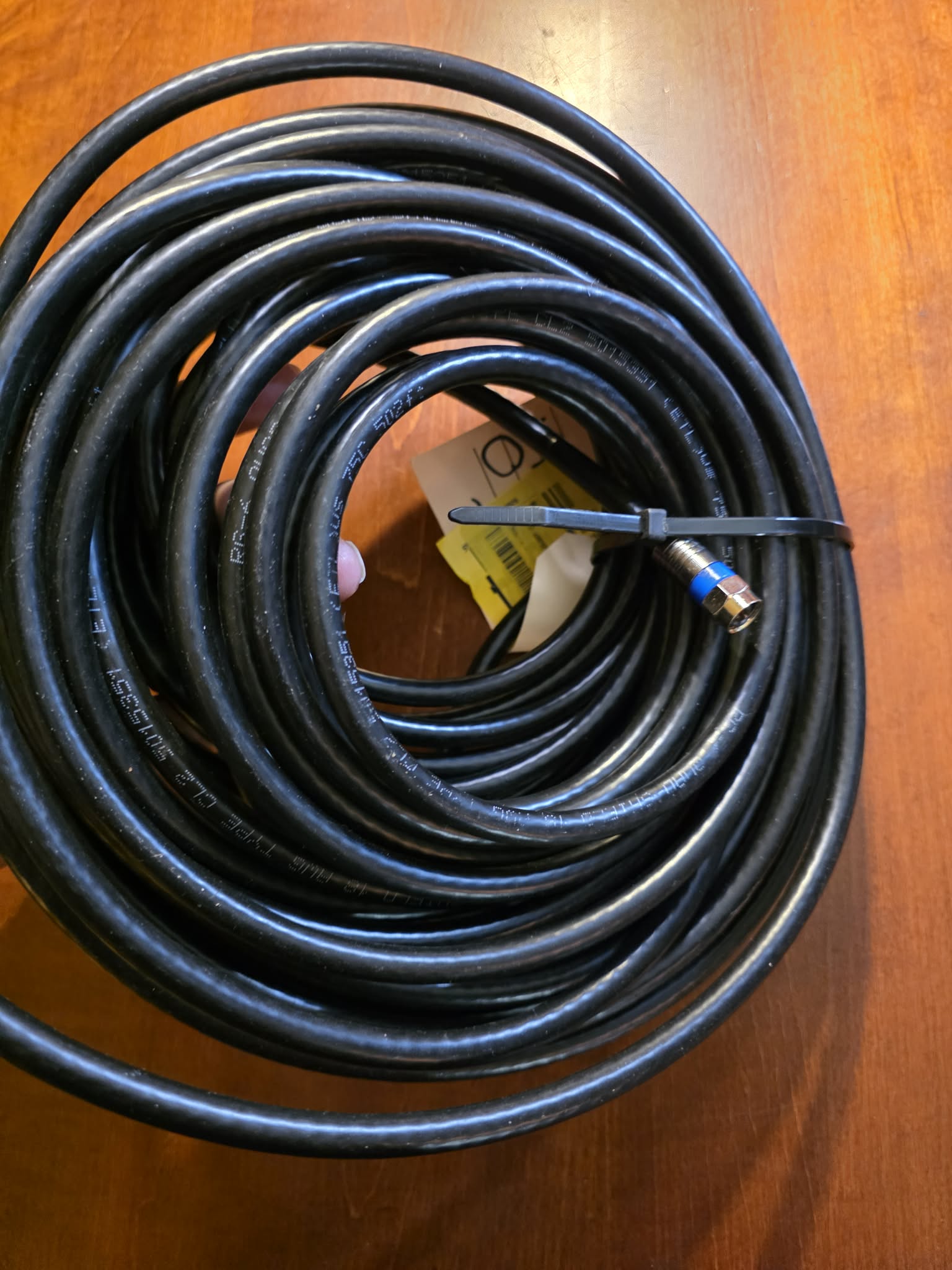 Heavy-Duty RG6 Coaxial Cable - 50 ft (Black)