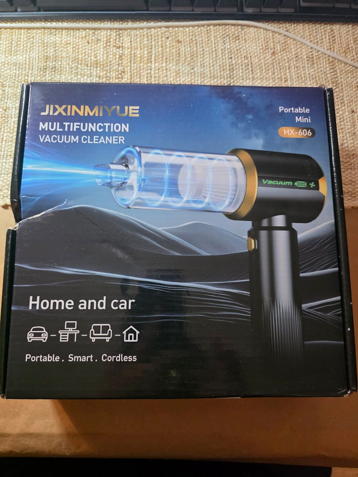 JIXINMIYUE Portable Mini Cordless Vacuum Cleaner (80W, 6000mAh Battery, Model HX-606)