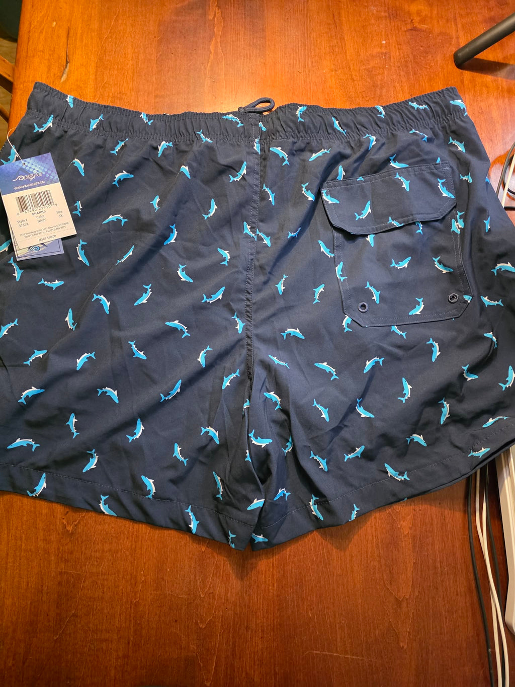 Kanu Surf Men's Swim Trunks (Shark Print)