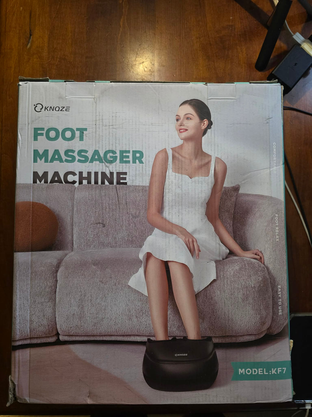 Knoze Shiatsu Foot Massager Machine with Heat & Air Compression - Remote Control Included (Model KF7)