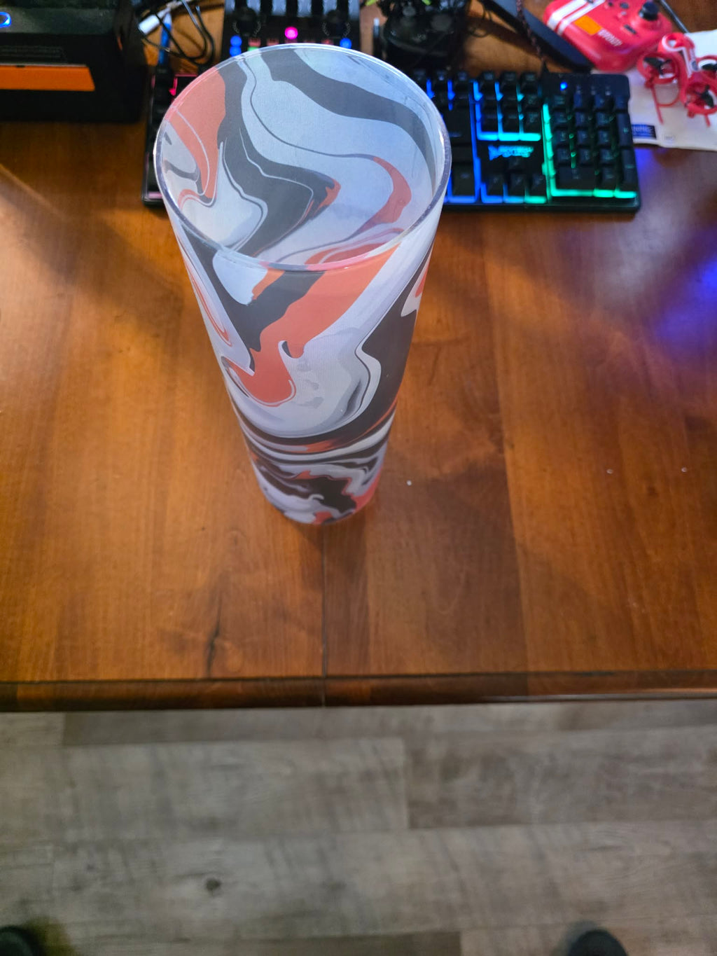 Marbled Swirl Decorative Vase