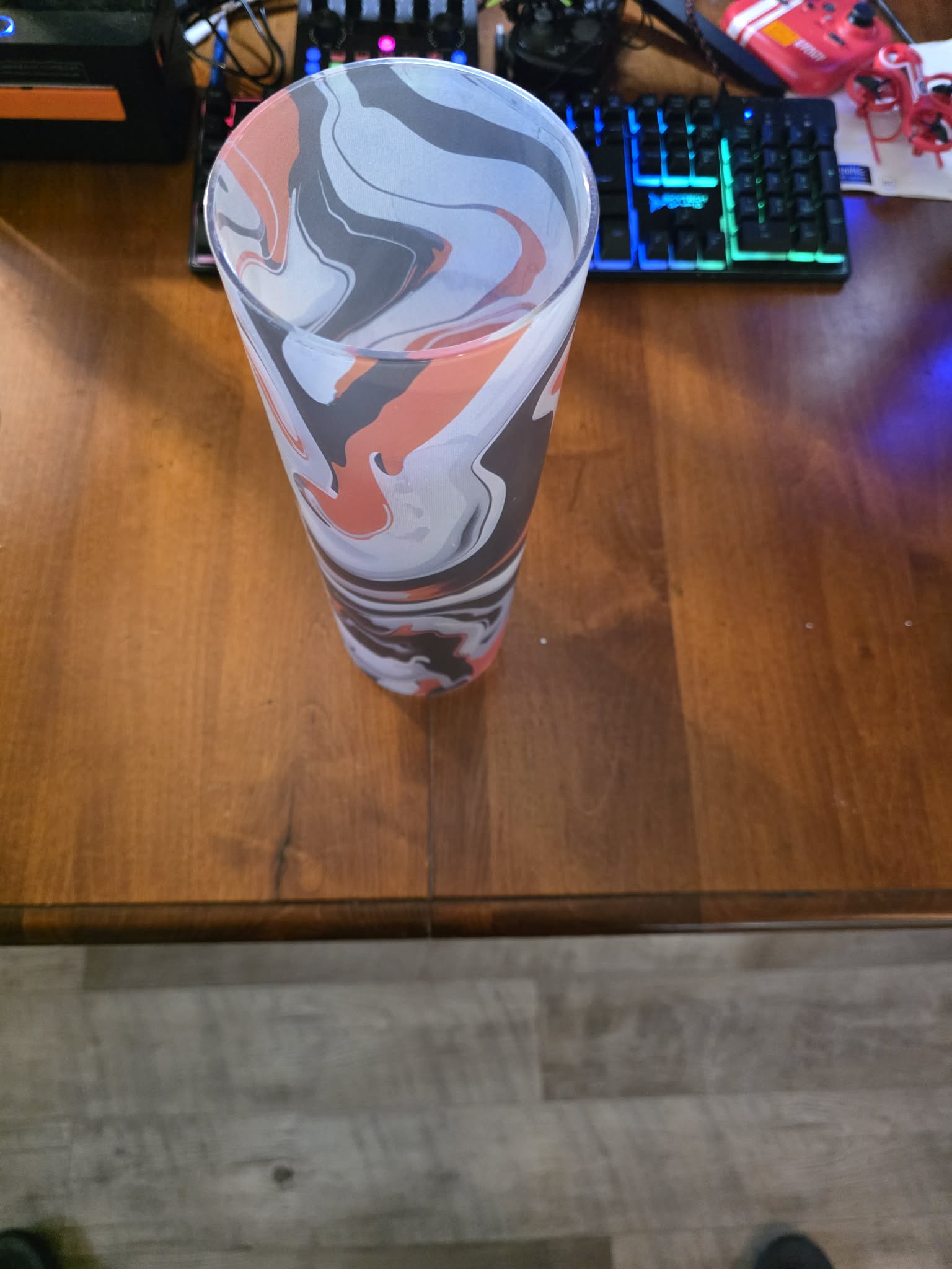 Marbled Swirl Decorative Vase