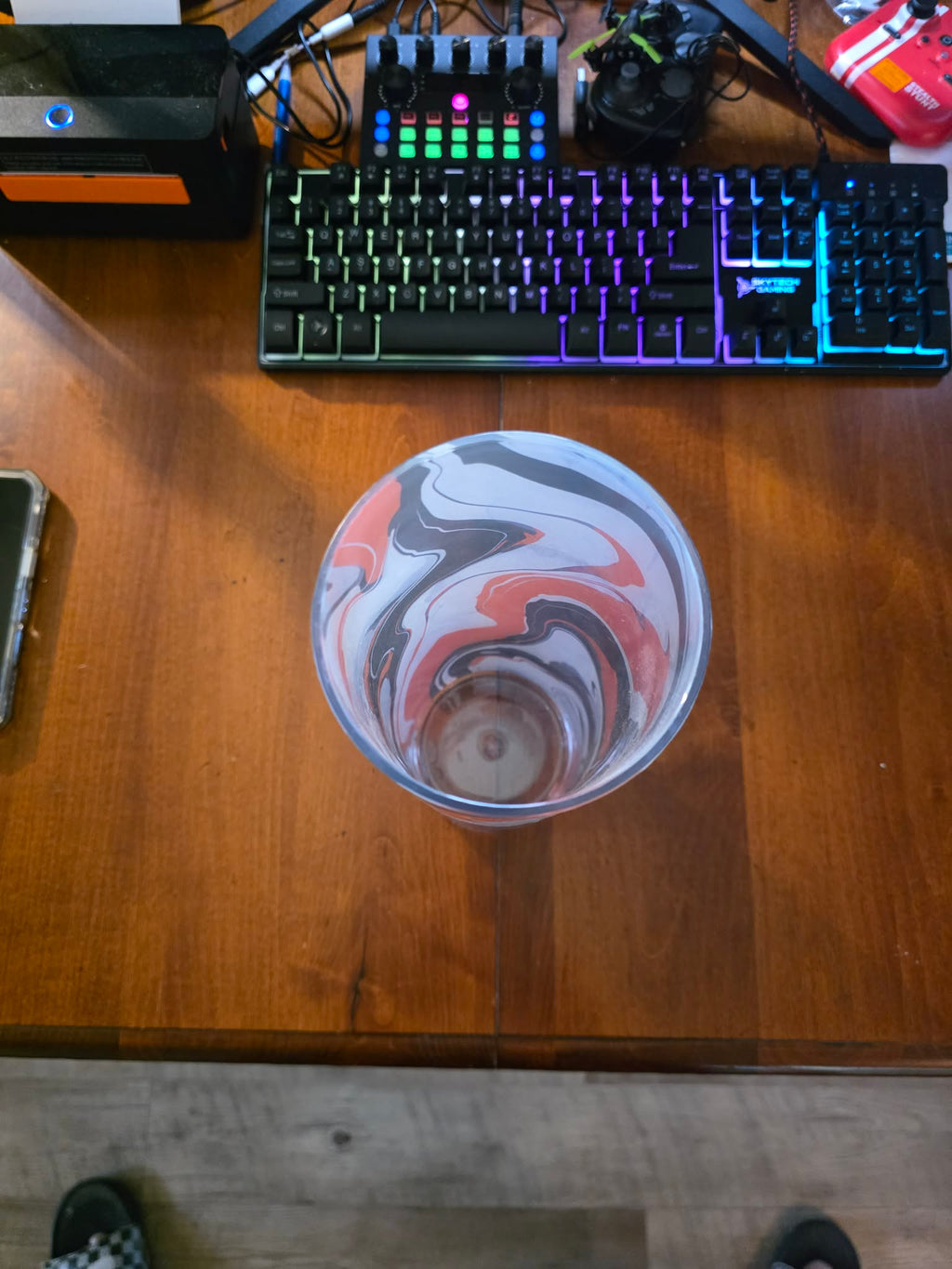 Marbled Swirl Decorative Vase