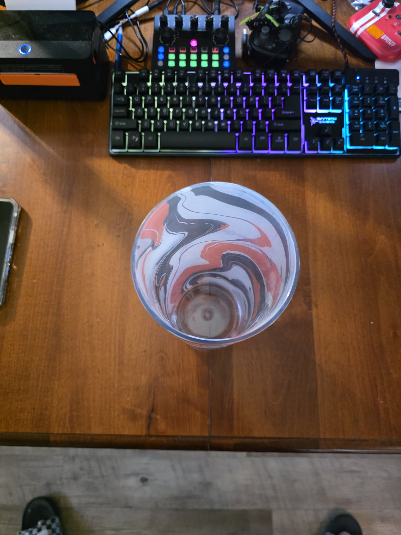 Marbled Swirl Decorative Vase