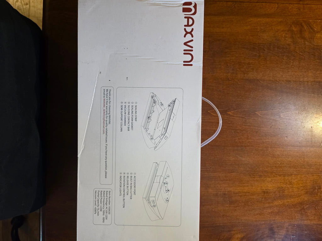 Maxvini Automatic Food Vacuum Sealer Machine - Dry & Moist Modes with Built-in Cutter (Model VS6630)