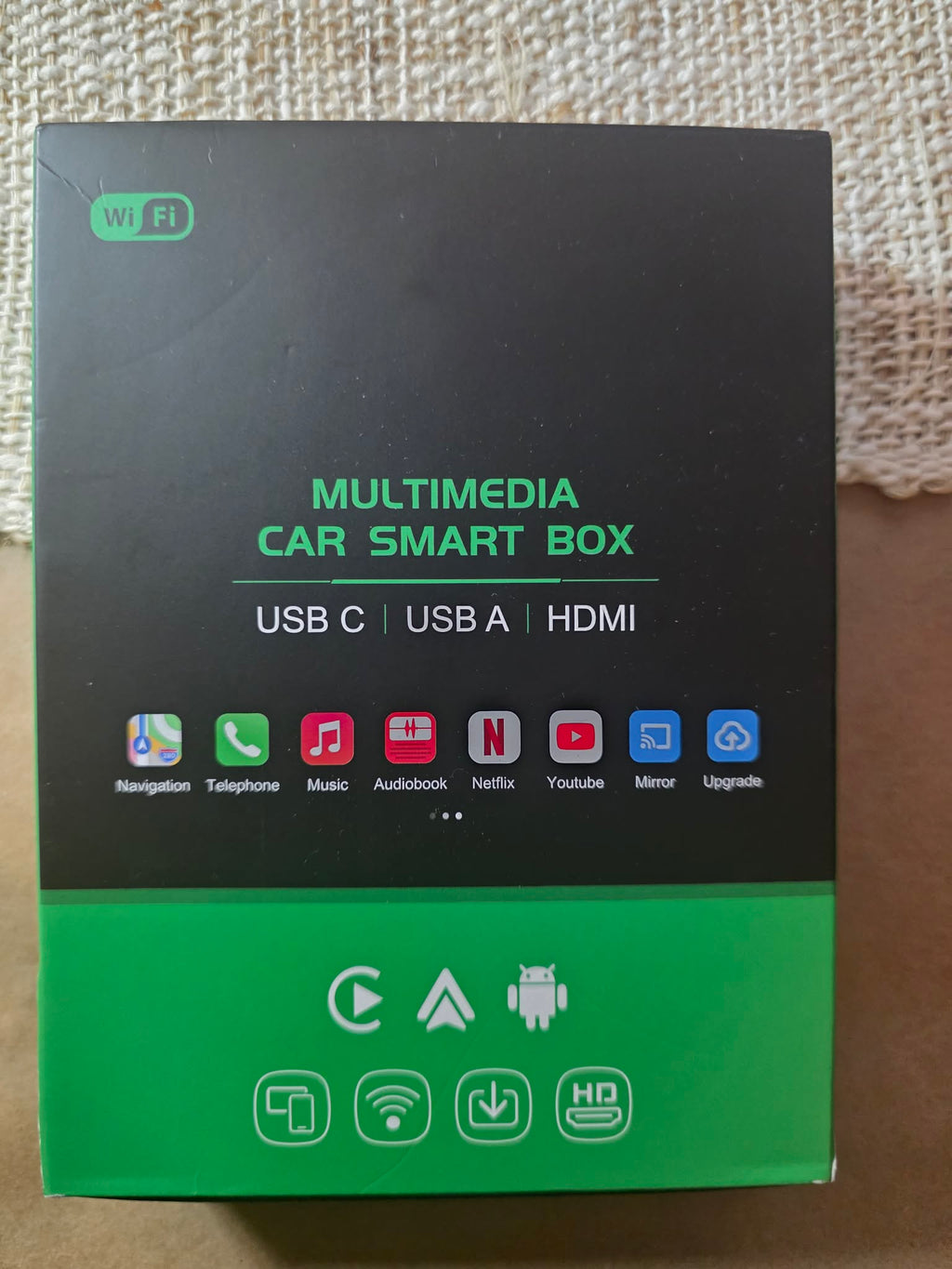 Multimedia Car Smart Box - Wireless Apple CarPlay & Android Auto Adapter (with Netflix & YouTube)