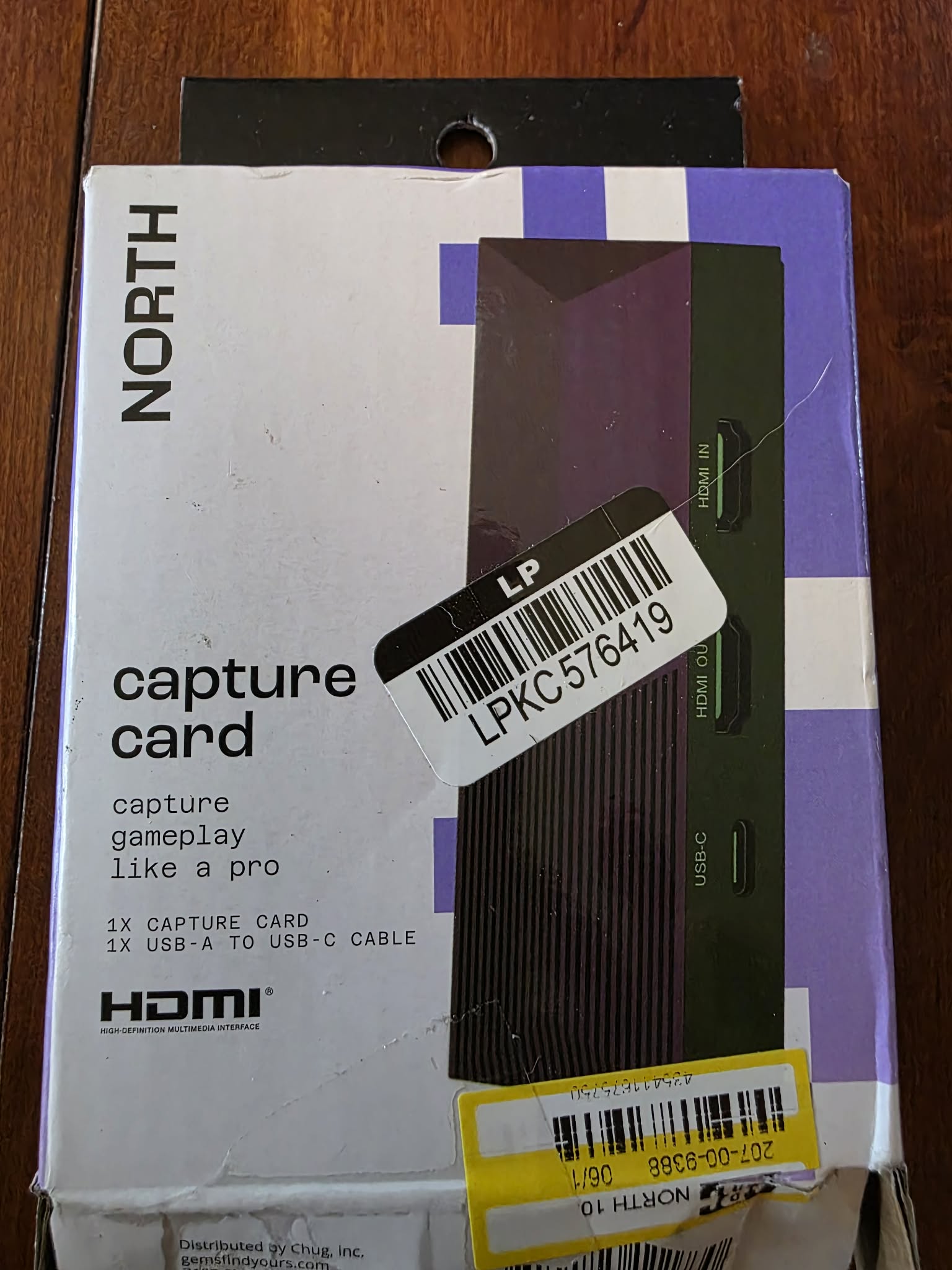 NORTH Capture Card – 1080p 60Hz HDMI Game Capture