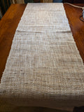 Natural Chunky Open-Weave Jute Table Runner - Clean Cut Edges, Oatmeal/Cream, Farmhouse & Boho Style