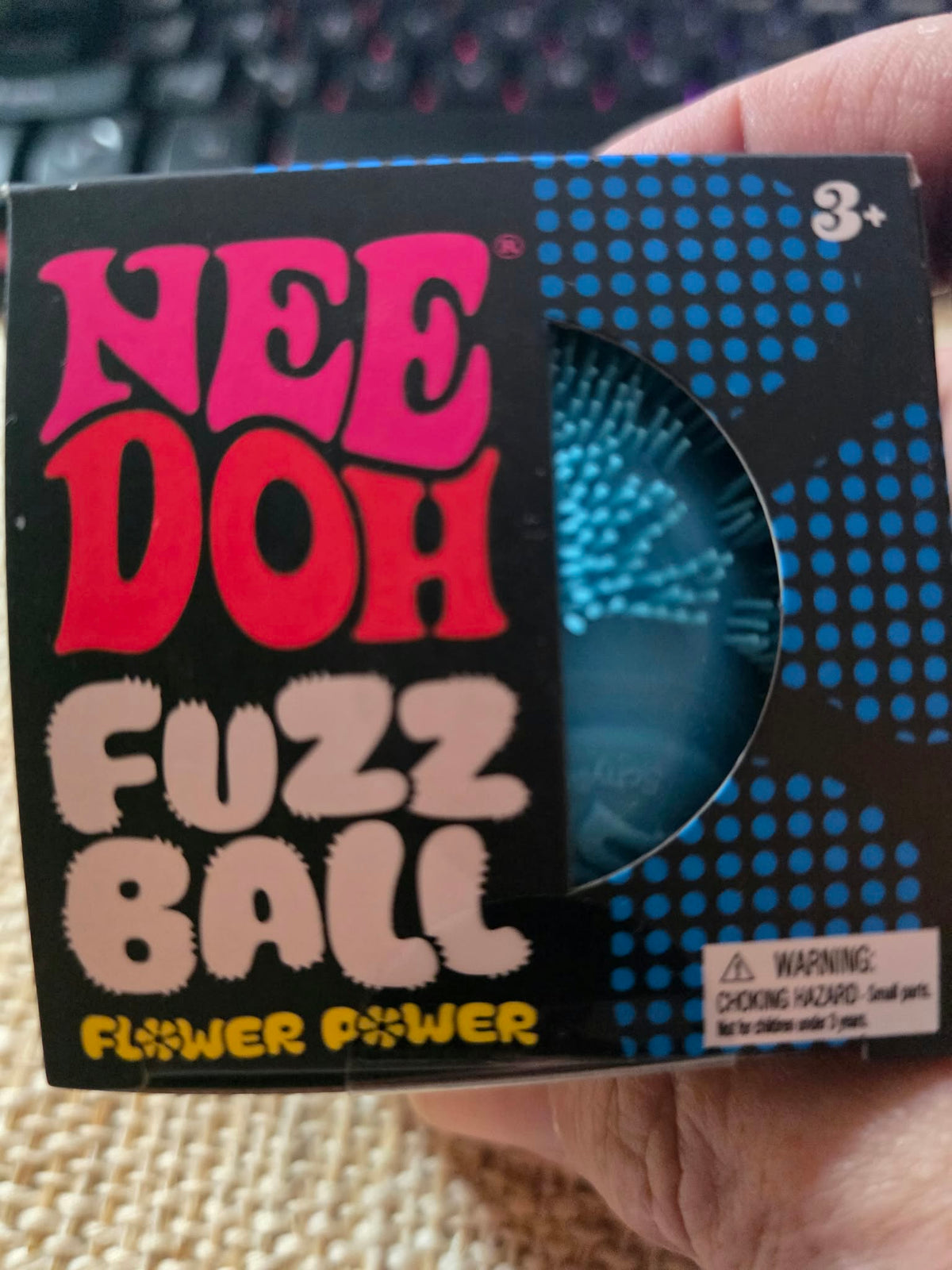 NeeDoh Fuzz Ball Flower Power (Blue) The Groovy Glob Collection by Schylling