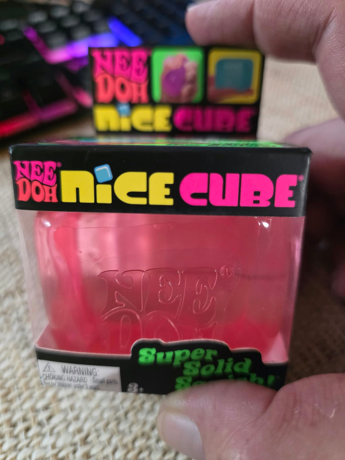 NeeDoh Nice Cube (Pink) The Groovy Glob Collection by Schylling