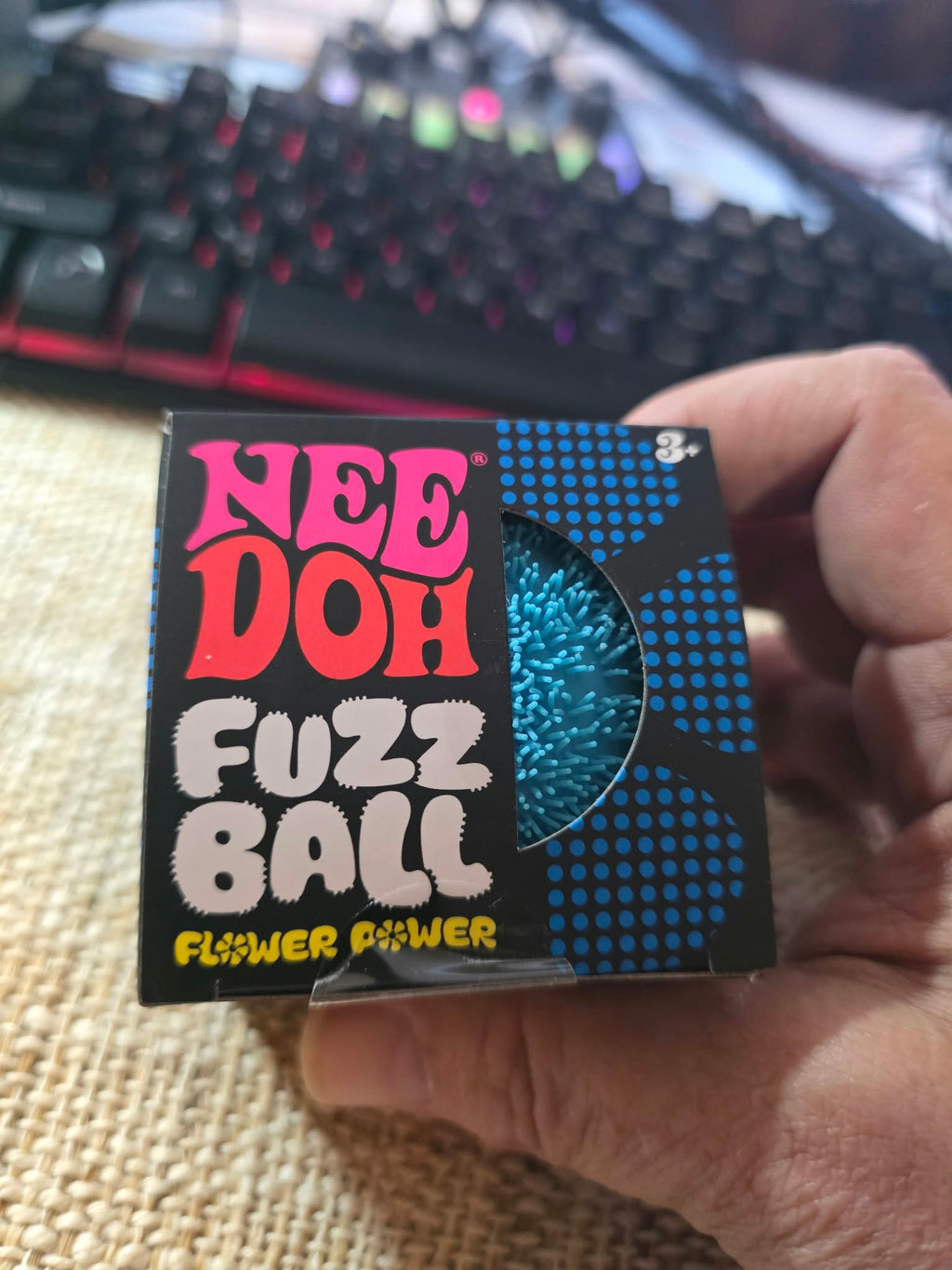 NeeDoh Fuzz Ball Flower Power (Blue) The Groovy Glob Collection by Sch ...