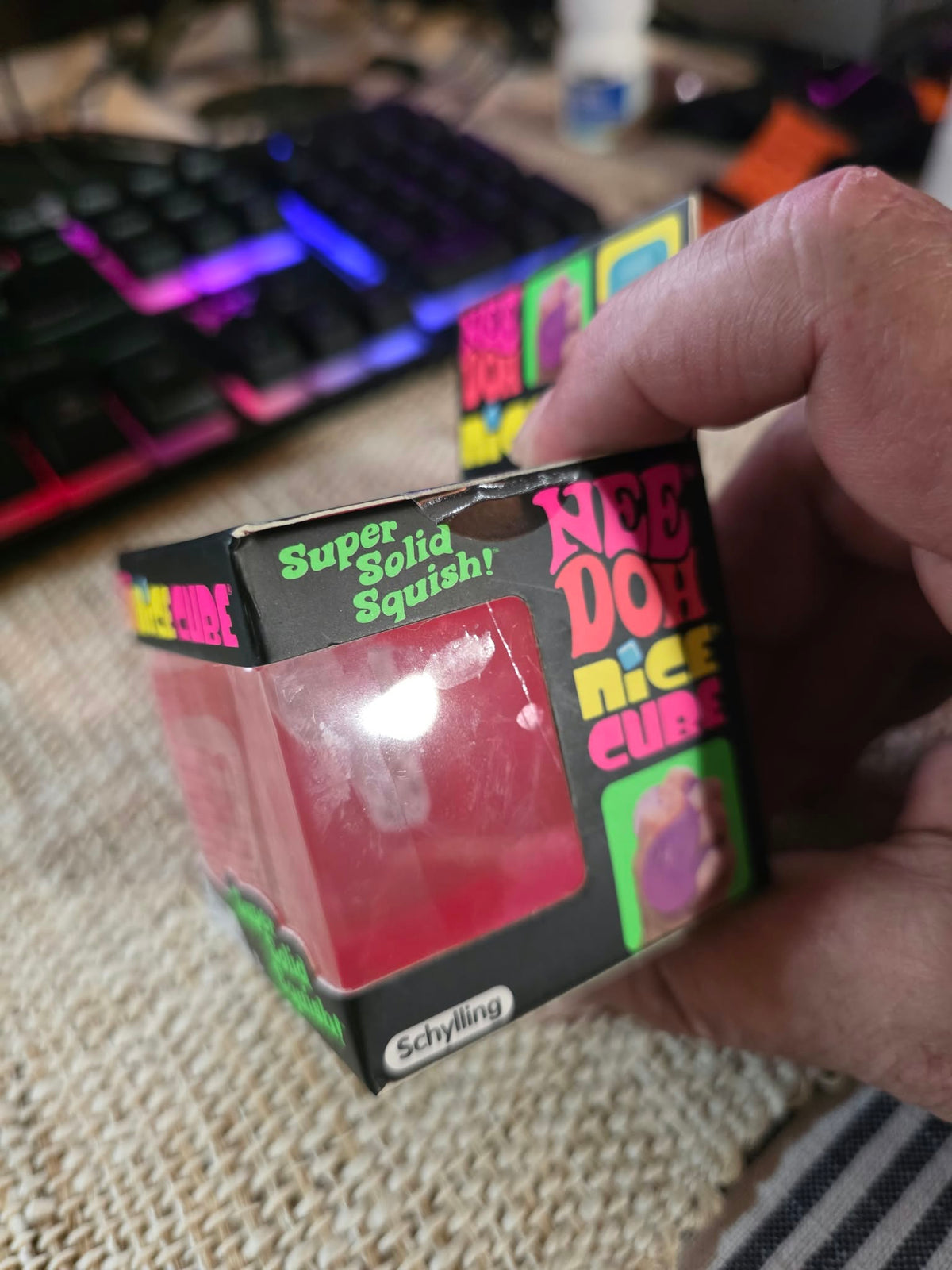 NeeDoh Nice Cube (Pink) The Groovy Glob Collection by Schylling