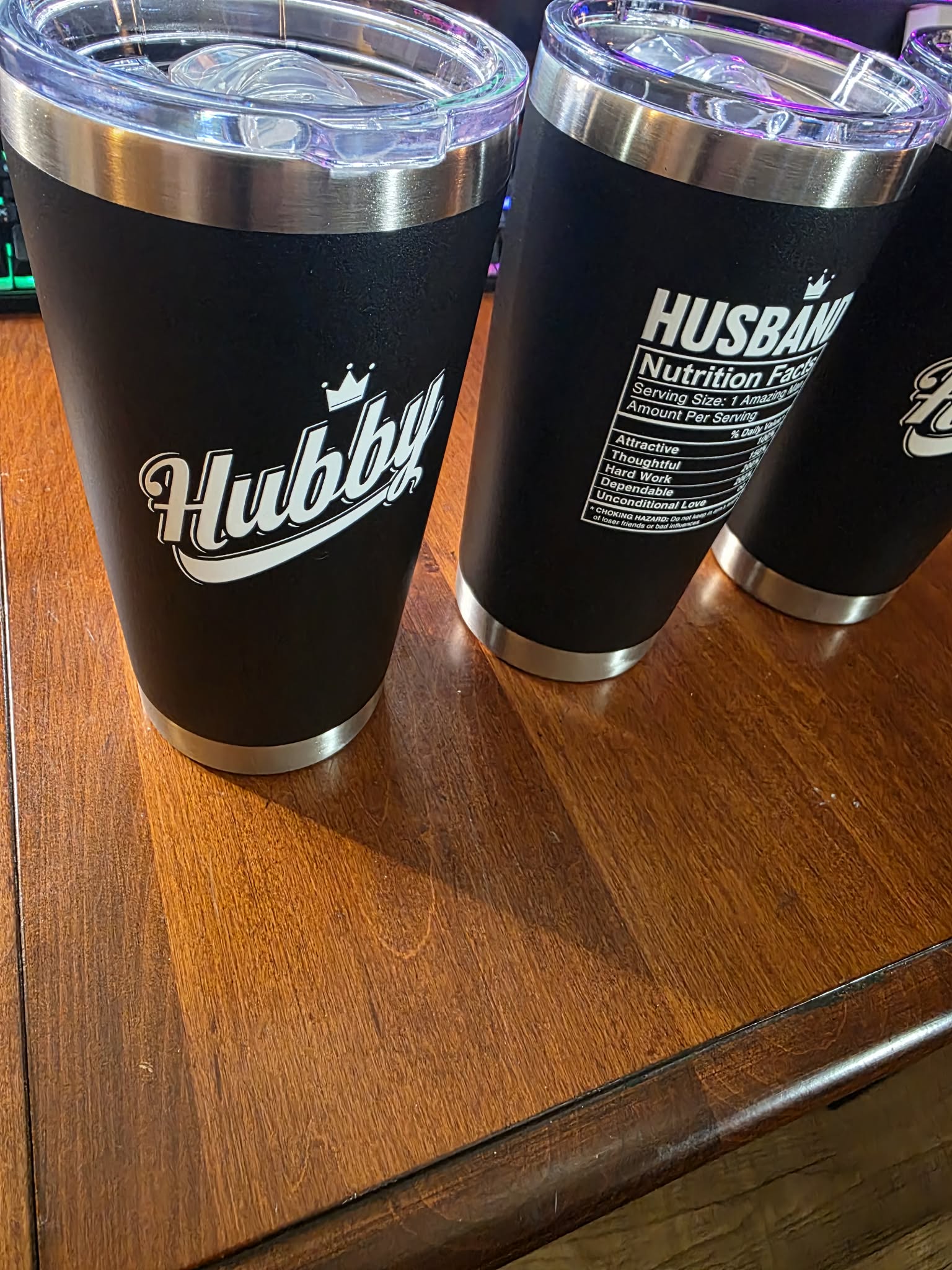 New Eleven Stainless Steel Insulated Tumbler – Hubby & Husband Design (Set of 3, 20oz)