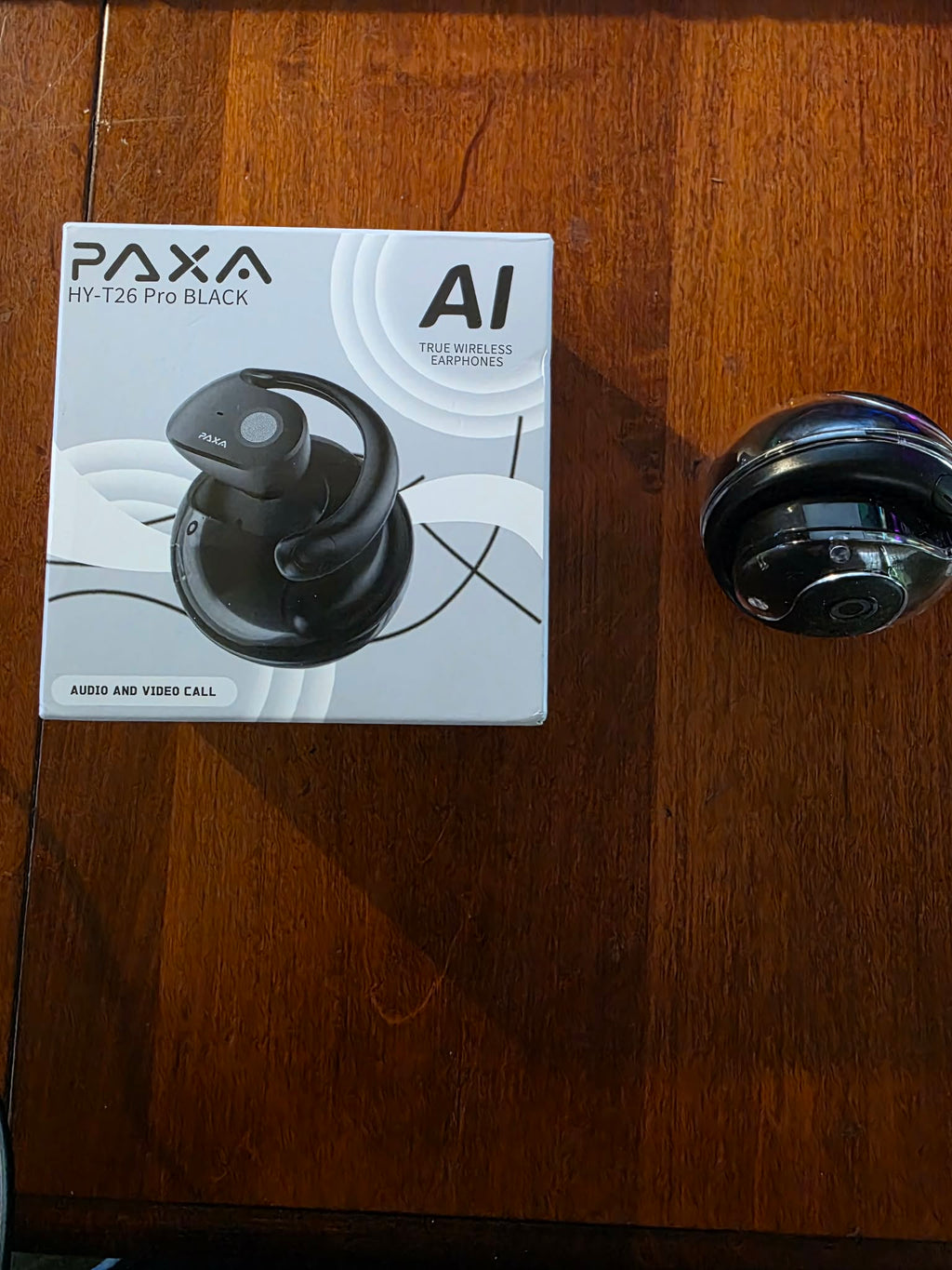 PAXA HY-T26 Pro AI True Wireless Sport Earbuds (with Secure Ear Hooks) - Black